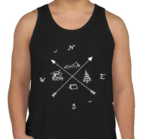 'Outdoors Compass' Tank (Black)