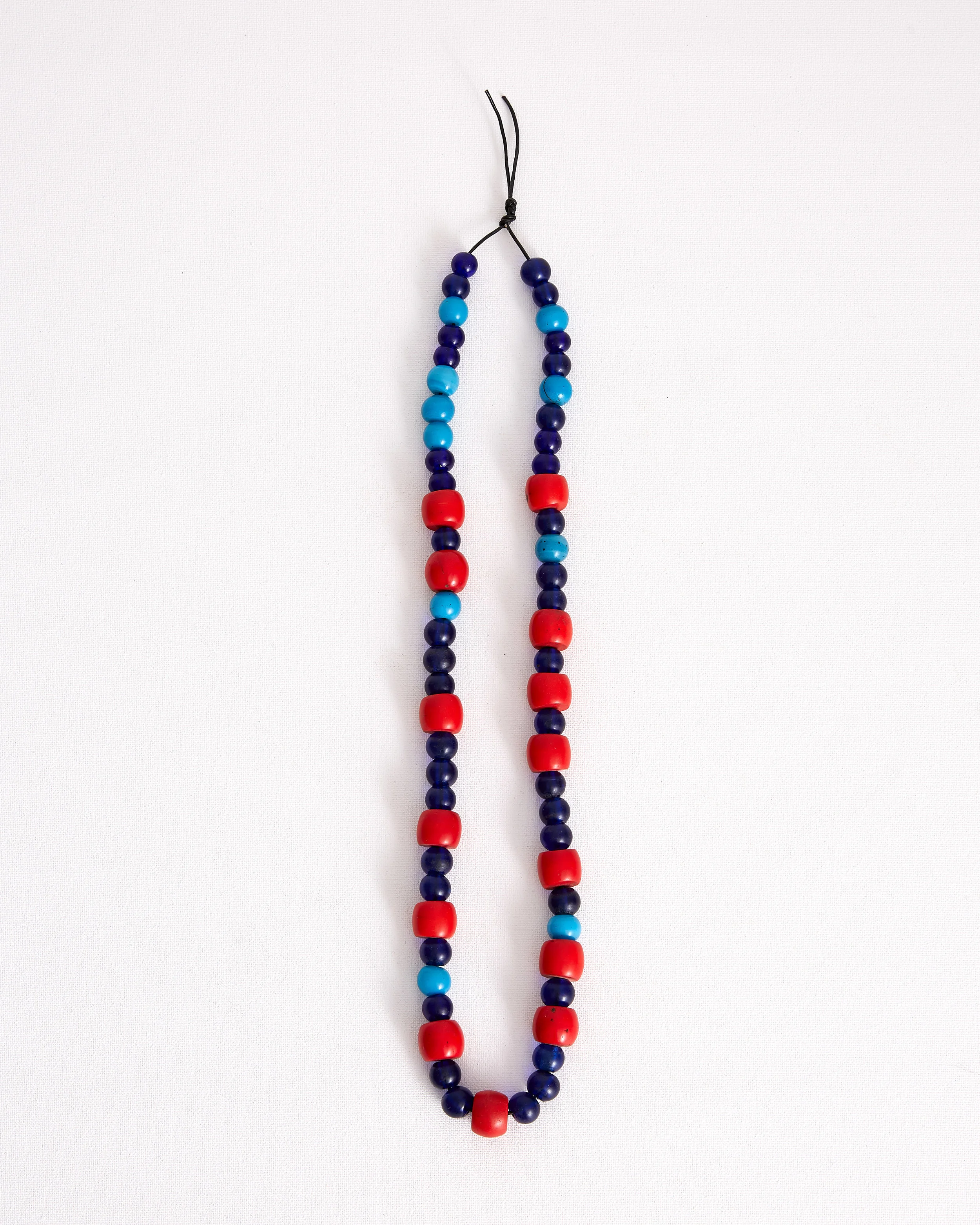 1910's Silk Road Trade Beads Red Blue Glass
