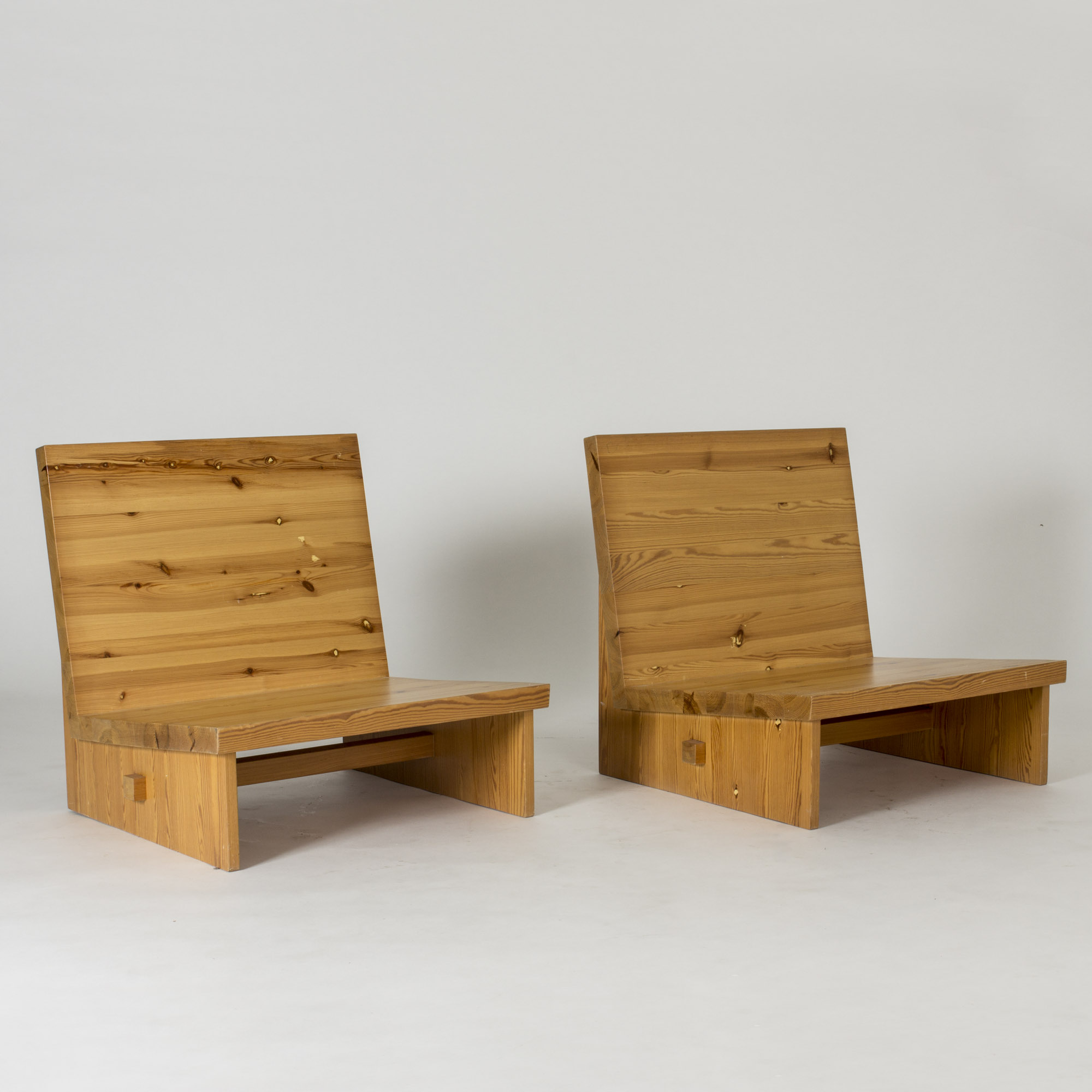 Pair Of Swedish Modernist Low Lounge Chairs Form Atelier