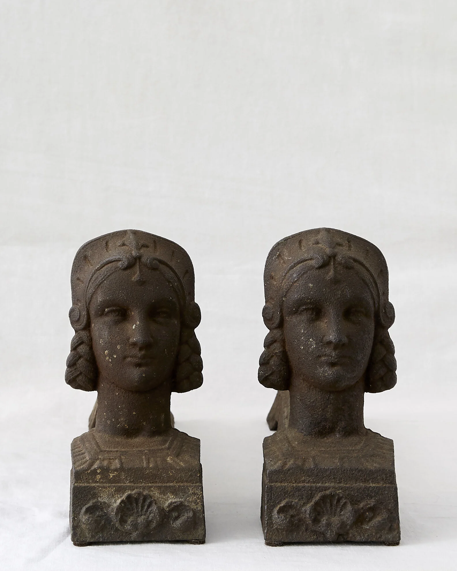 19th Century French Sphinx Andirons