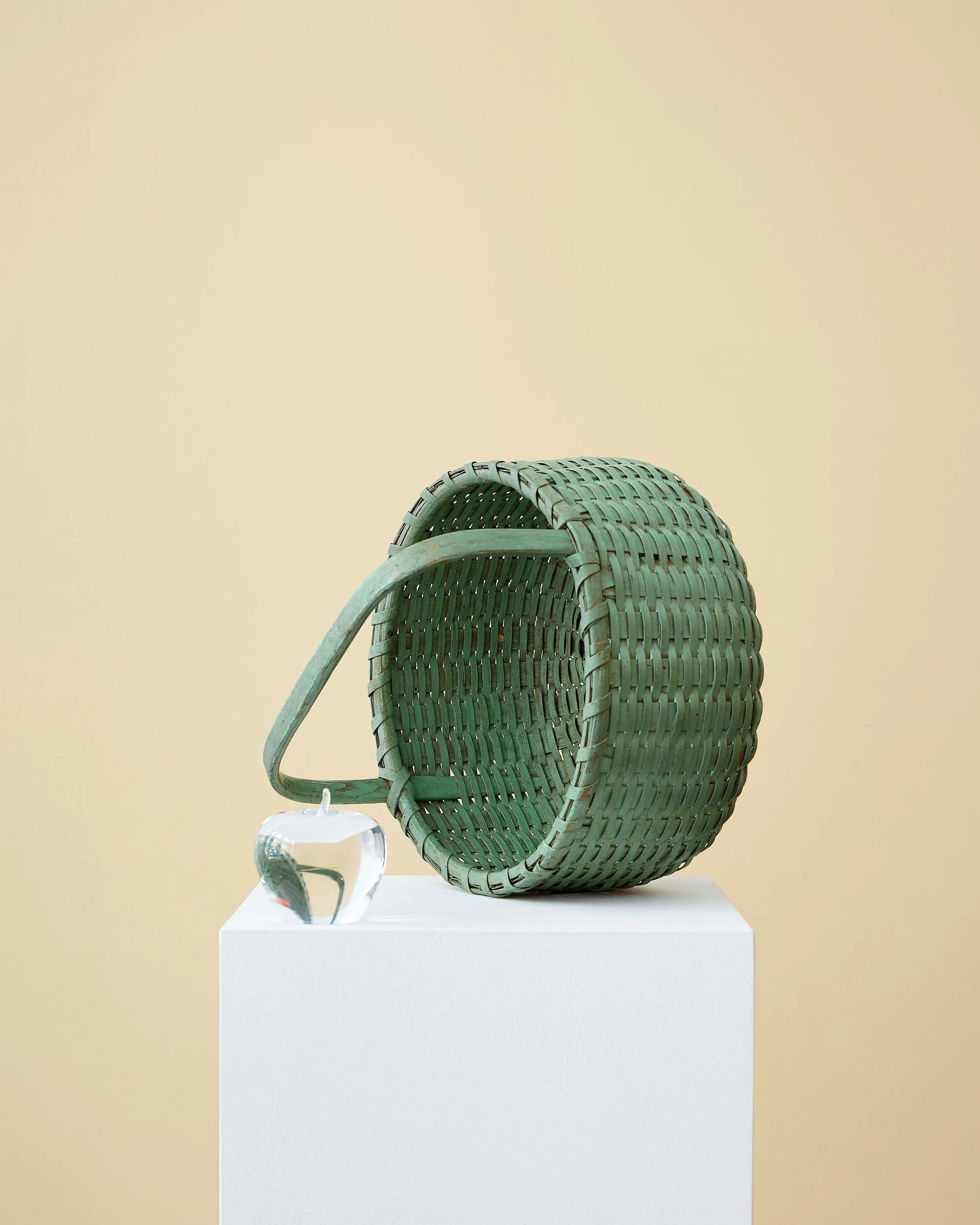 Colonial Tin Works Cesto Per Raccolta Uova In Filo Metallico - Verde/Ruggine, 25x15x13 Cm, Stile Rustico Shabby Chic