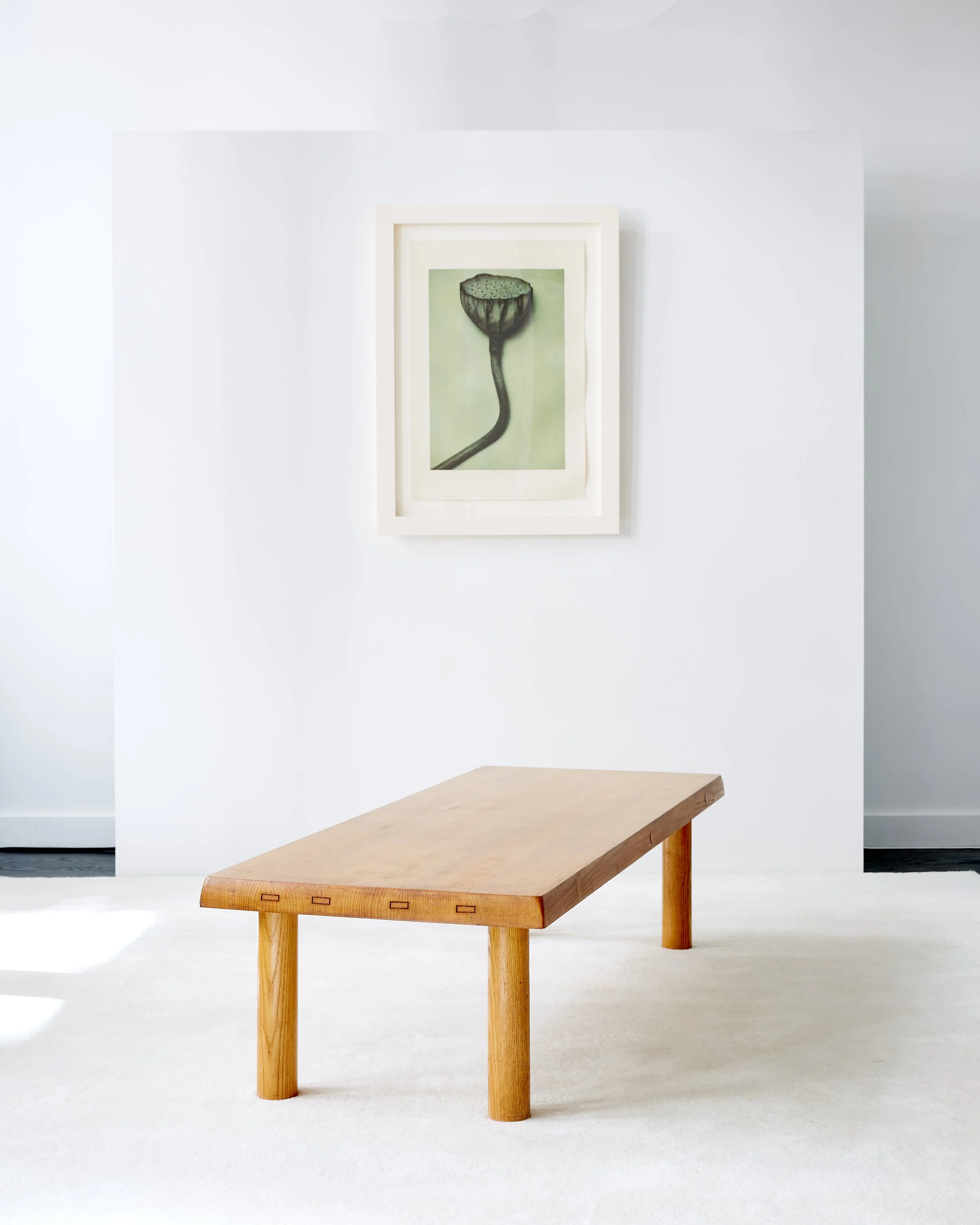 charlotte_perriand_rectangular_ash_coffee_table_tripod_chair_sheila_metzner 5.jpg