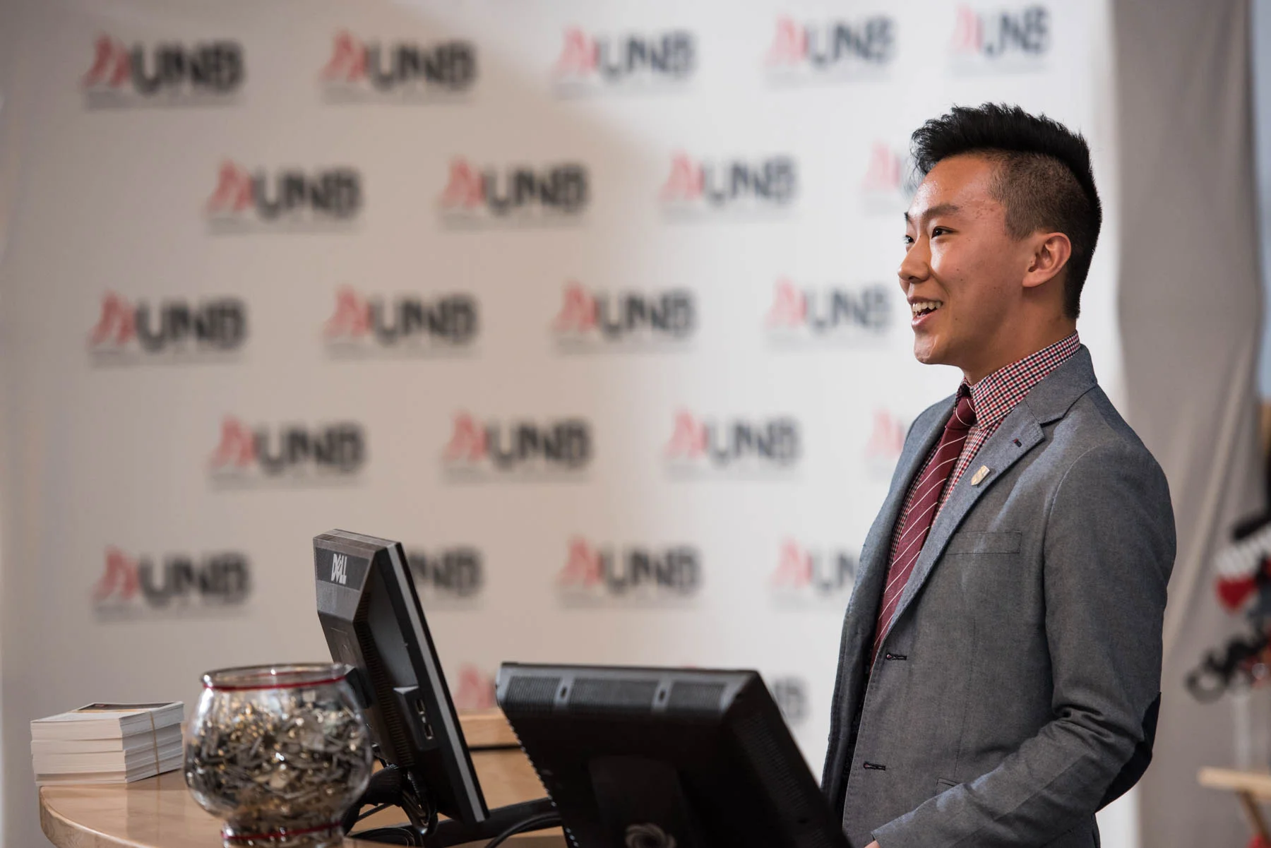 Daniel He Speaking at the 2017 Engineering Iron Pin Ceremony Courtesy: Joy Cummings of UNB Media