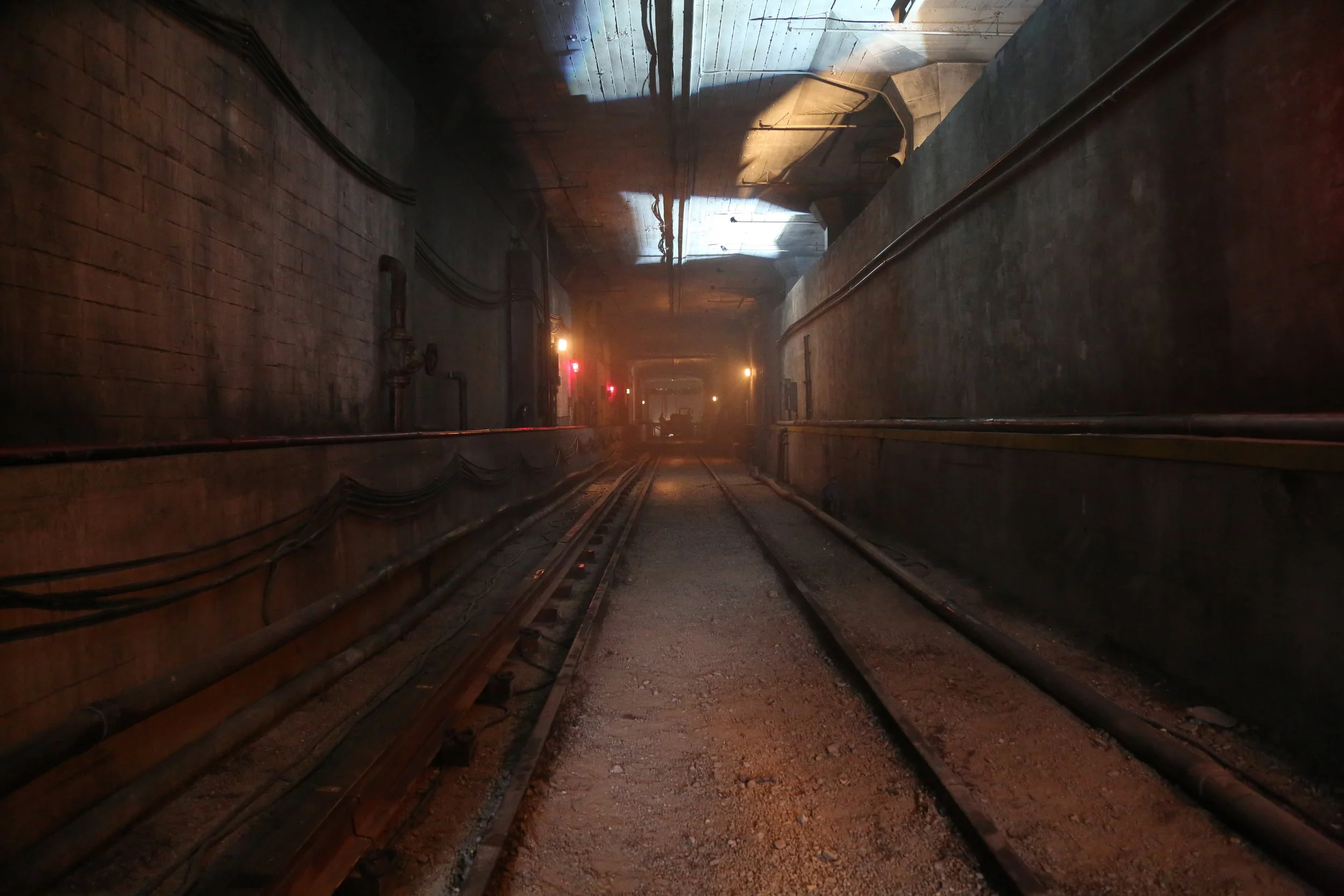 LA Subway Tunnel- We used a warehouse location to create 300 feet of enclosed subway tunnel and towed in a subway car. 