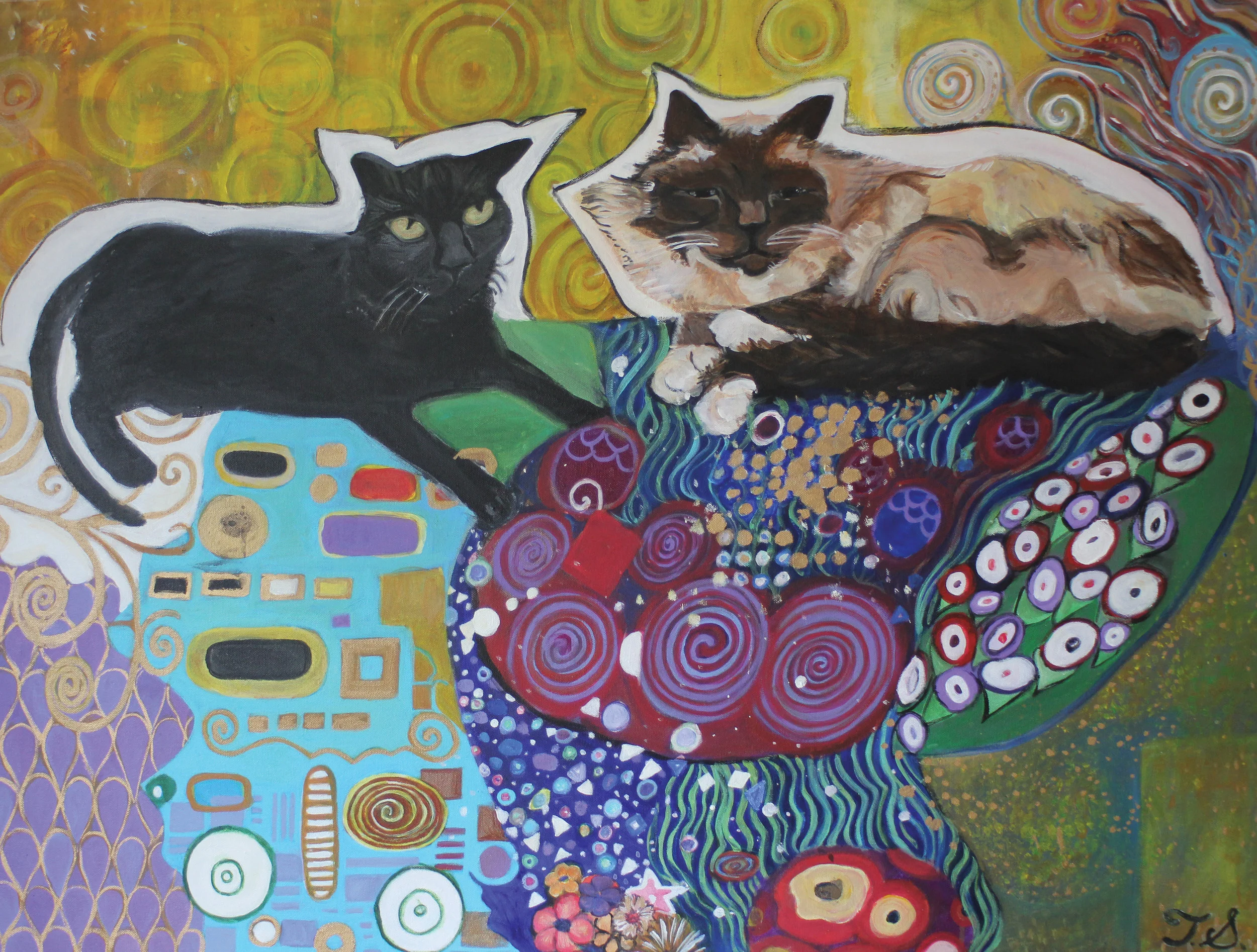 Klimt Kats (commission)