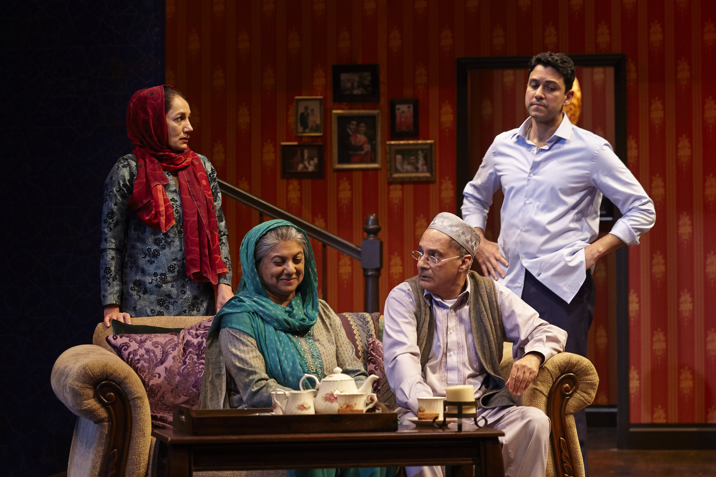 Purva Bedi, Rita Wolf, Ranjit Chowdhry and Sanjit De Silva in AN ORDINARY MUSLIM at New York Theatre Workshop - photo by Suzi Sadler.jpg