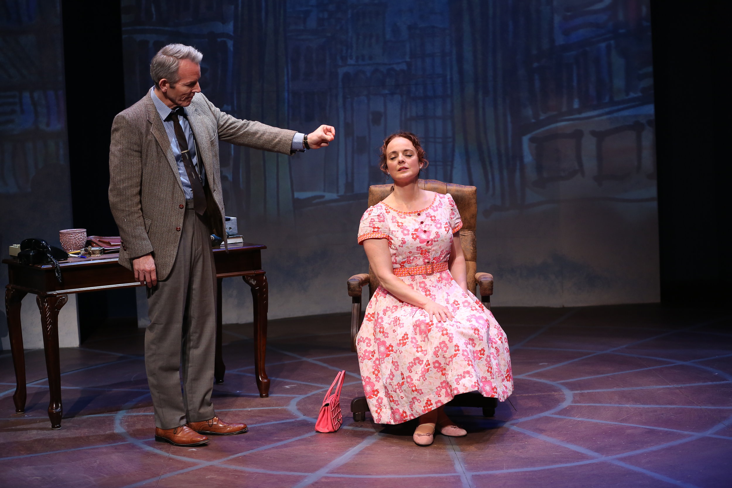 Stephen Bogardus and Melissa Errico in Irish Rep's ON A CLEAR DAY YOU CAN SEE FOREVER - Photo by Carol Rosegg.JPG