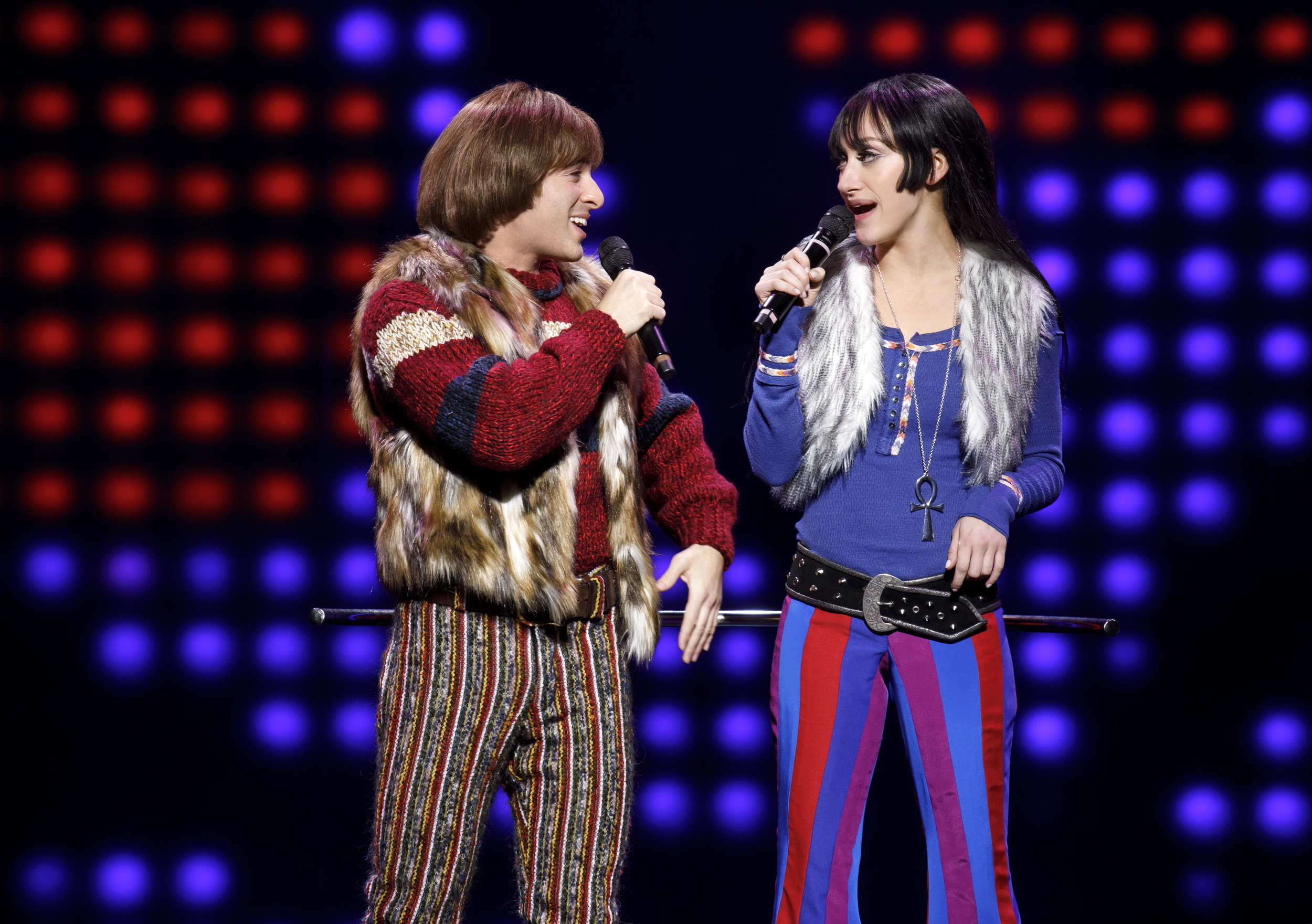 Jarrod Spector as Sonny Bono and Micaela Diamond as Babe in THE CHER SHOW on Broadway - photo by Joan Marcus - 843r.jpg