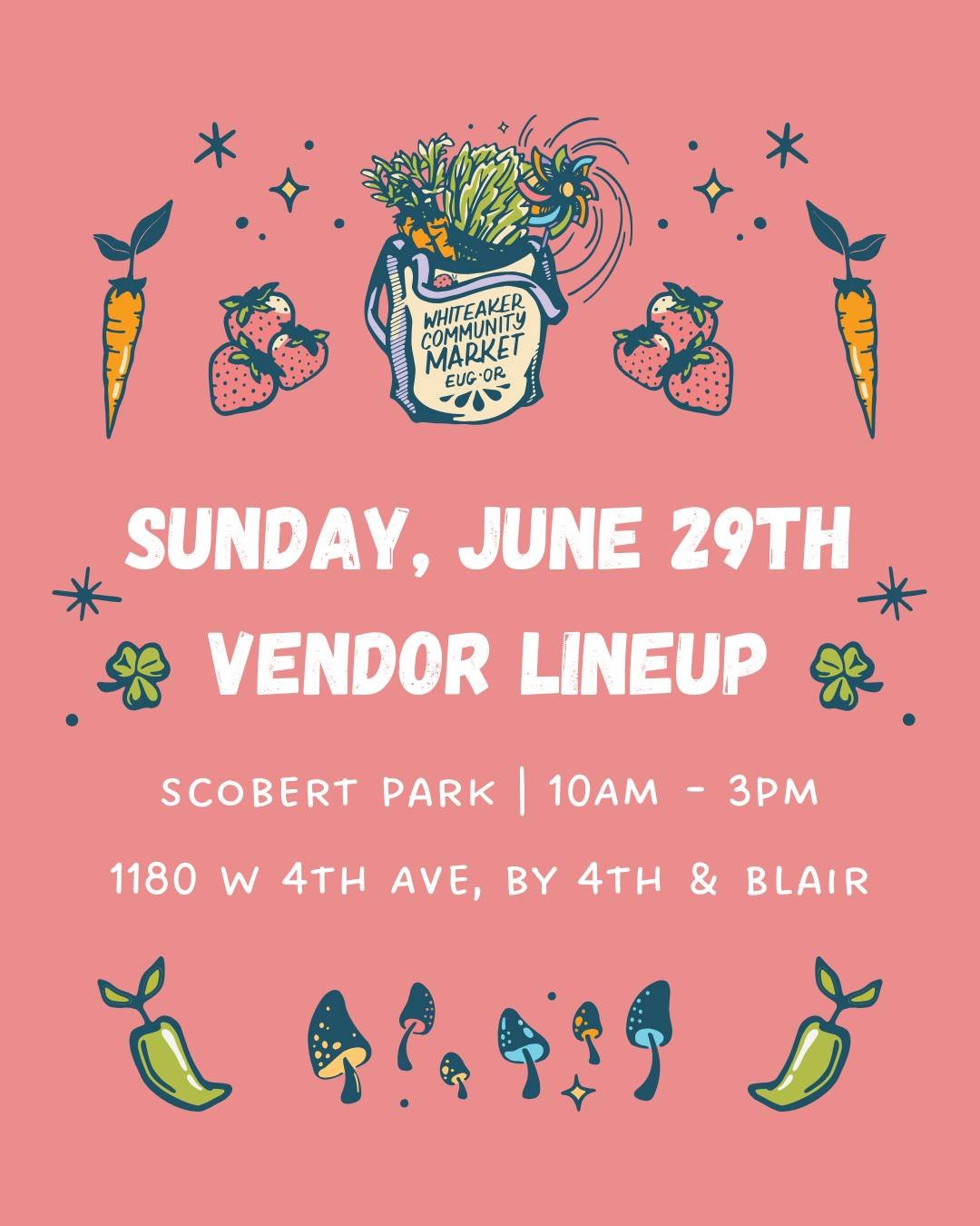 Explore the Whiteaker Community Market for a relaxed day of shopping 🐝

With 30+ vendors spanning farm-fresh goods, tasty food, unique art, and handmade crafts, there's a wide variety of items waiting for you. It's a welcoming and accessible experie