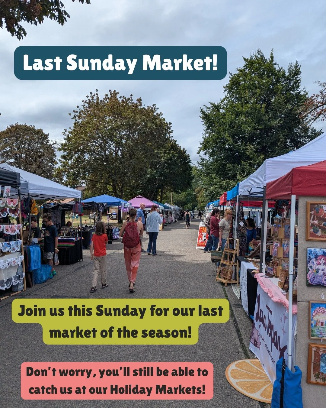 📣 This Sunday will be our LAST market in our Sunday series at Scobert Gardens Park📣

We can't believe our last Sunday Market is this weekend, where has the time gone?! This season has been nothing but amazing and we have loved spending our days wit