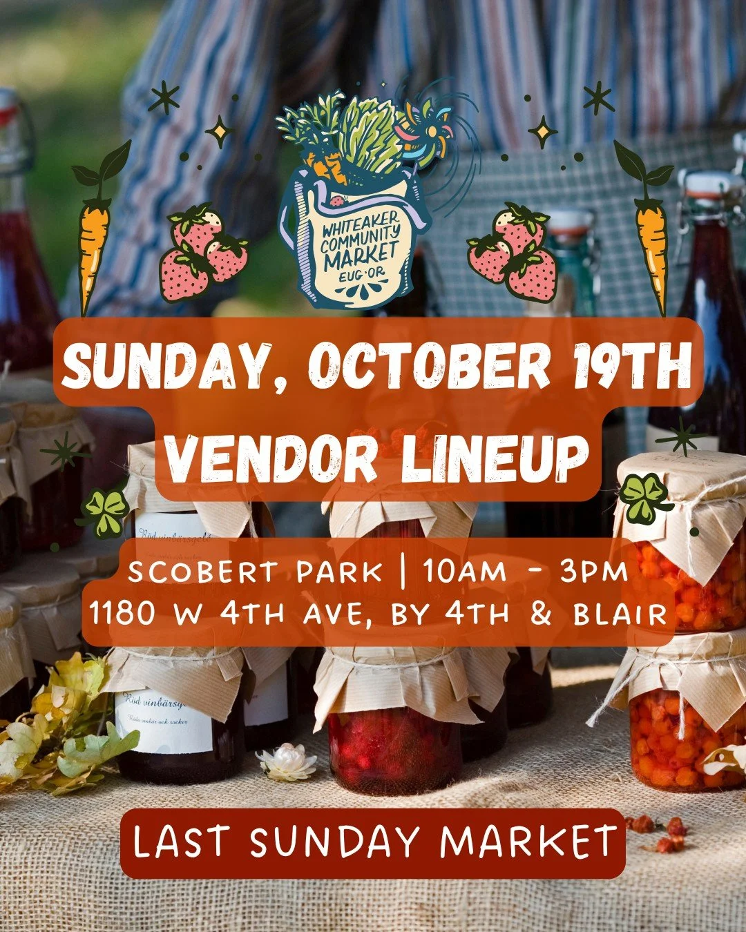 We can't believe it, today is our final Sunday Market of the 2025 season! While all good things must come to an end, we have loved spending our days with all of you 🧡

Come spend one last Sunday with us  and enjoy a relaxed day of shopping, live mus