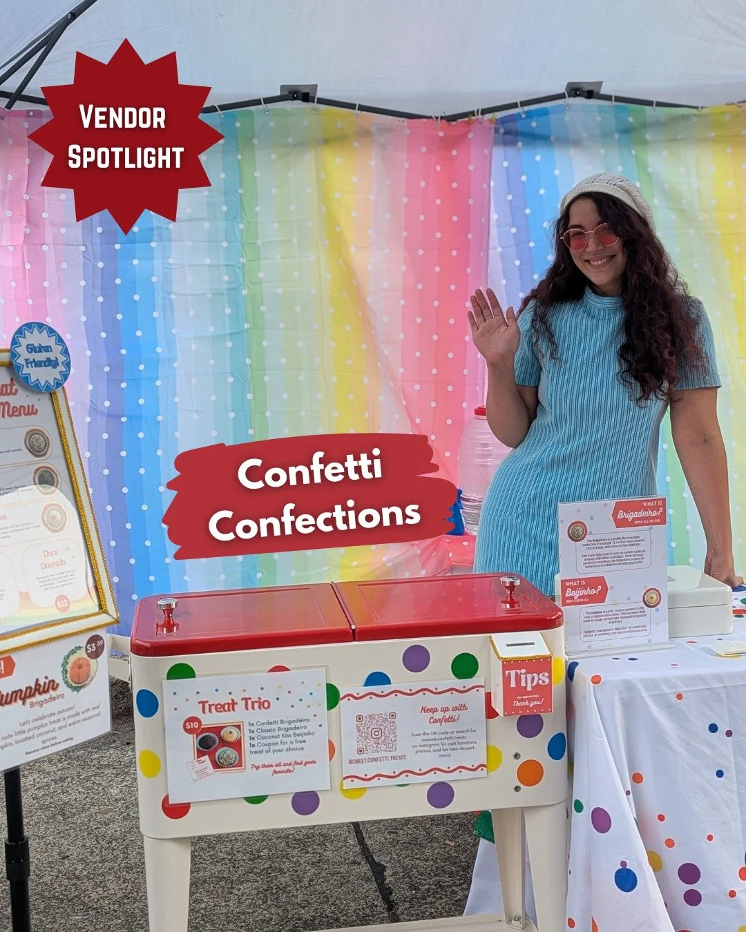 🍬 Vendor Spotlight- Confetti Confections 🍬 

🍫 Confetti Confections is here to celebrate sweetness! Inspired by childhood birthday parties in a mixed-culture family, Confetti was started to share the joy of brigadeiro, beijinho, and other Brazilia