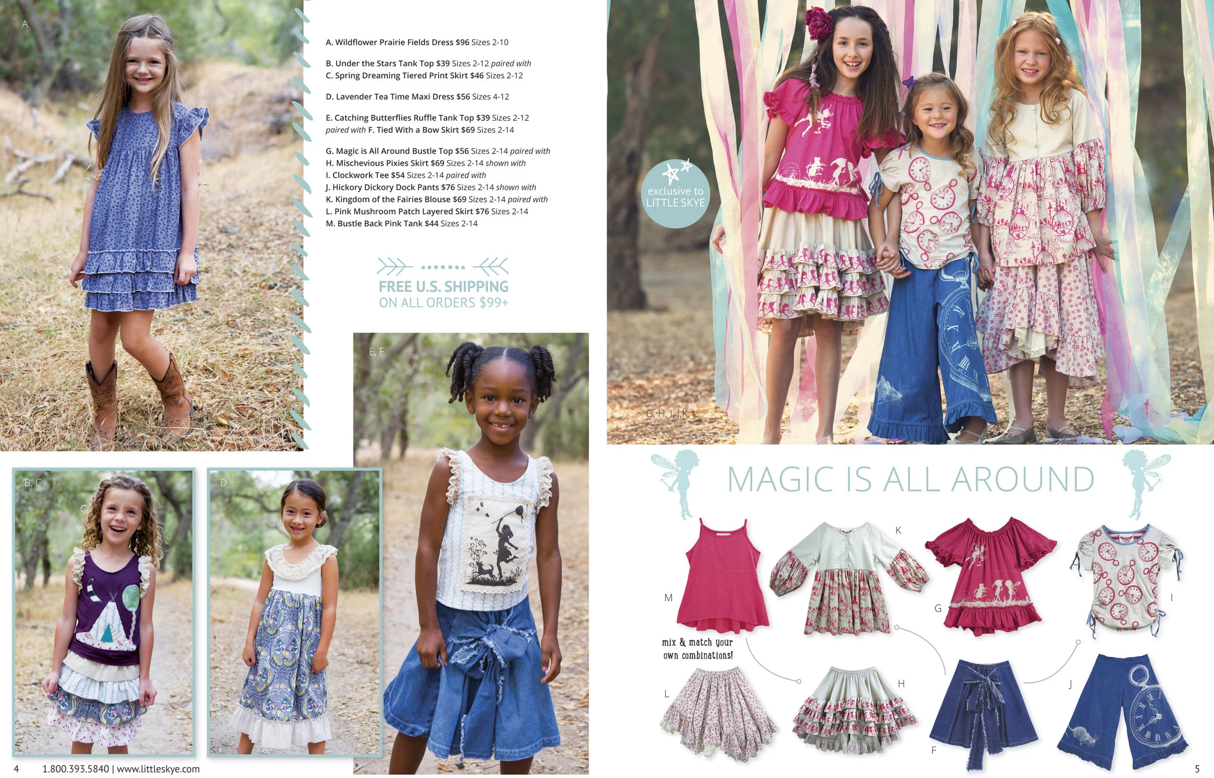  Inside spreads to Enchanted Forest catalog. All design and production of the catalog. 