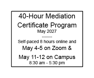 40 Hour Mediation Training - May 2027 Session