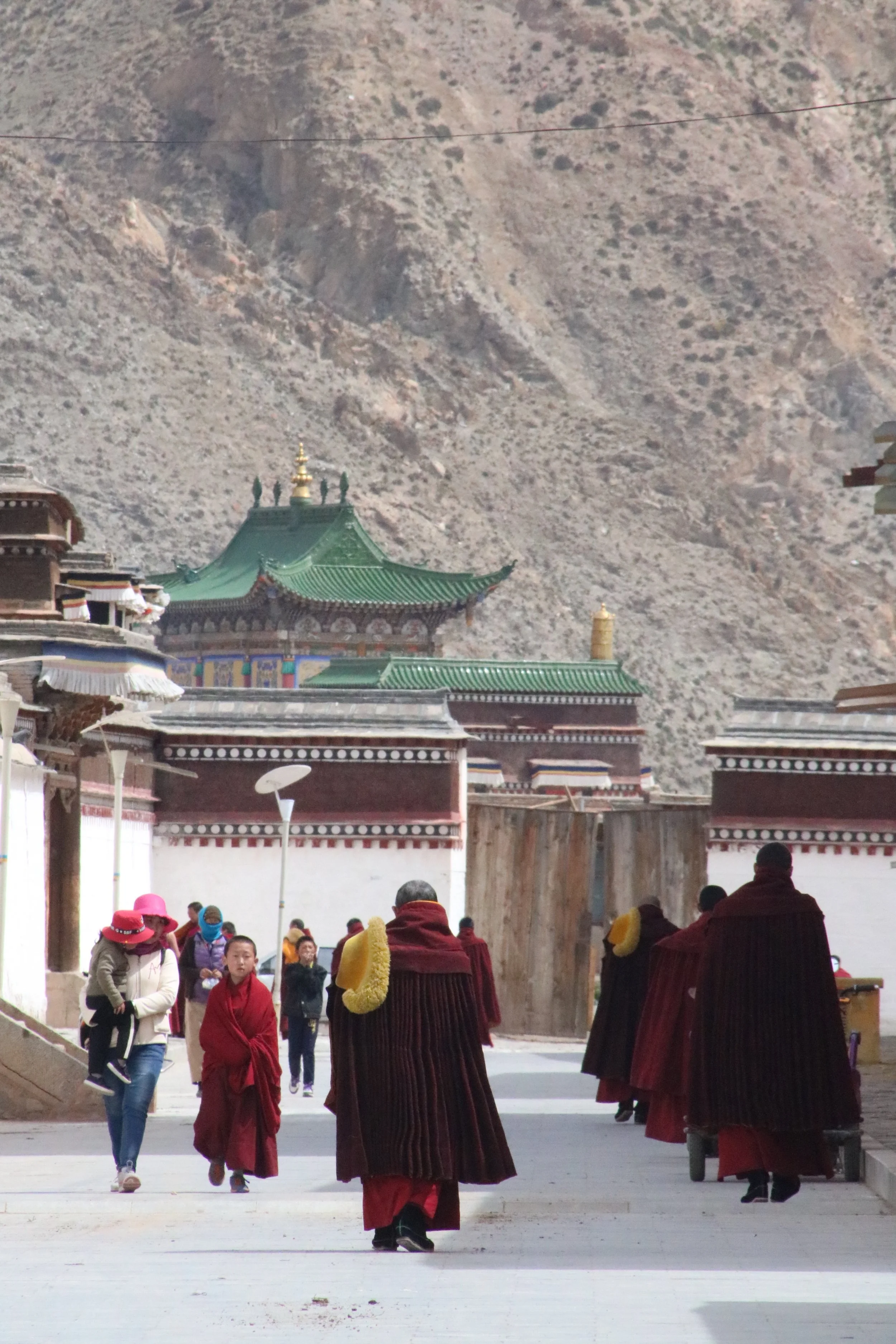 Inside Labrang Monastery.