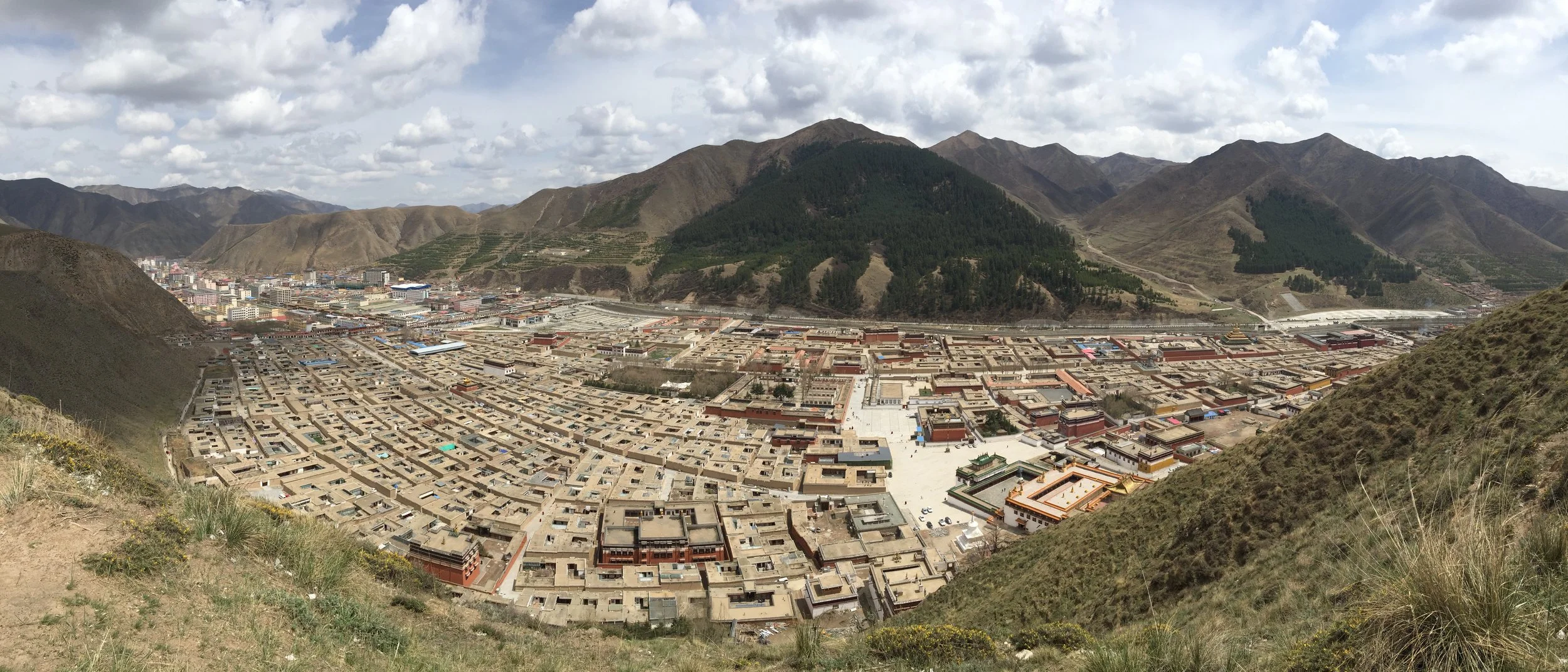 Looking down at Labrang from the outer kora.