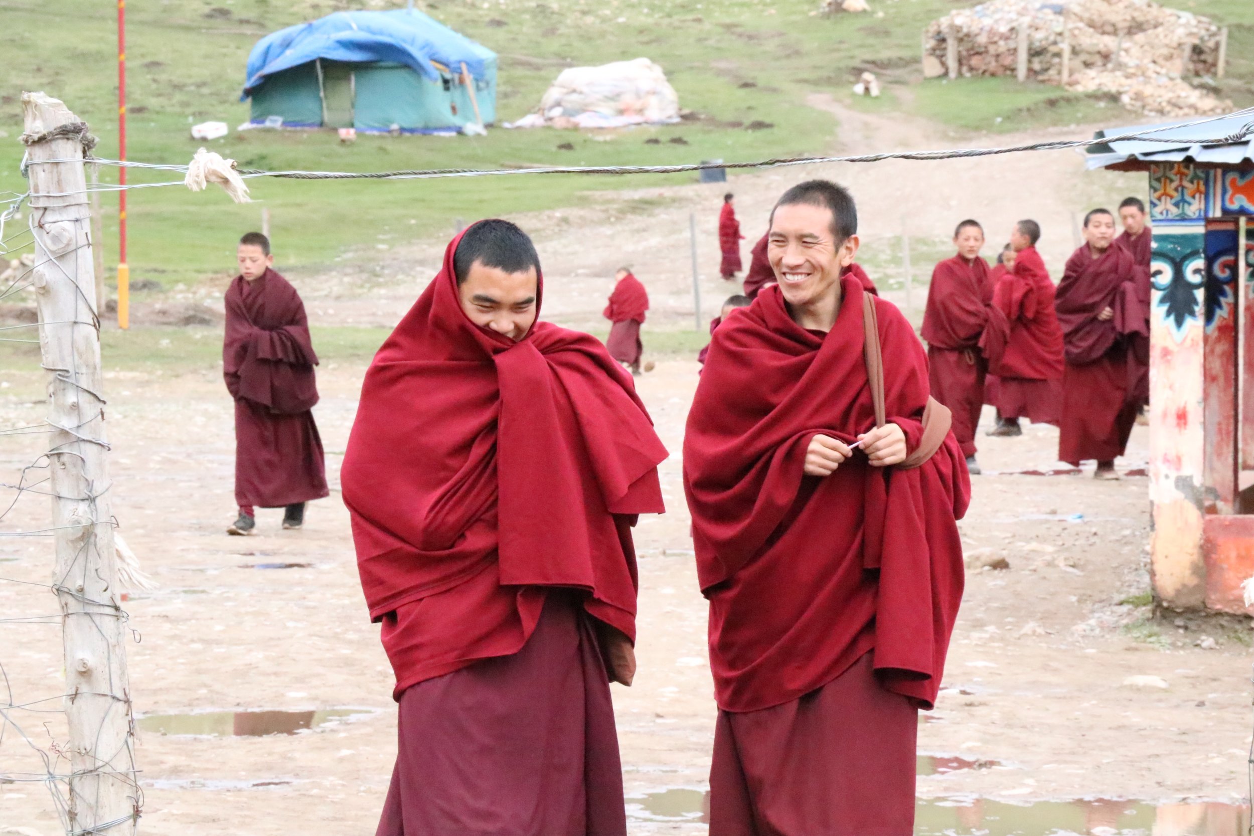 Monks at Sertri Monastery.