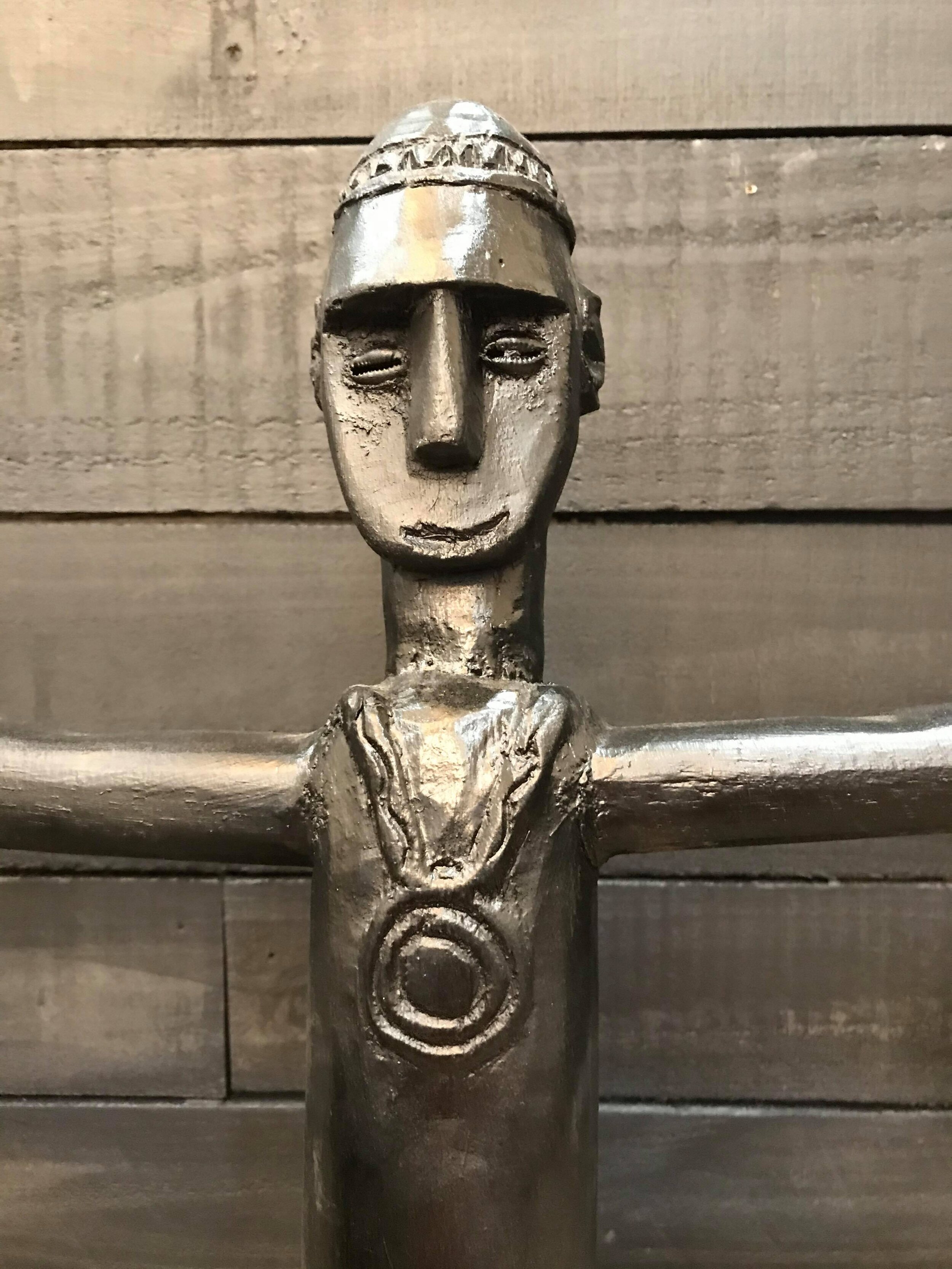 Chocolate Hand Carved Man Statue