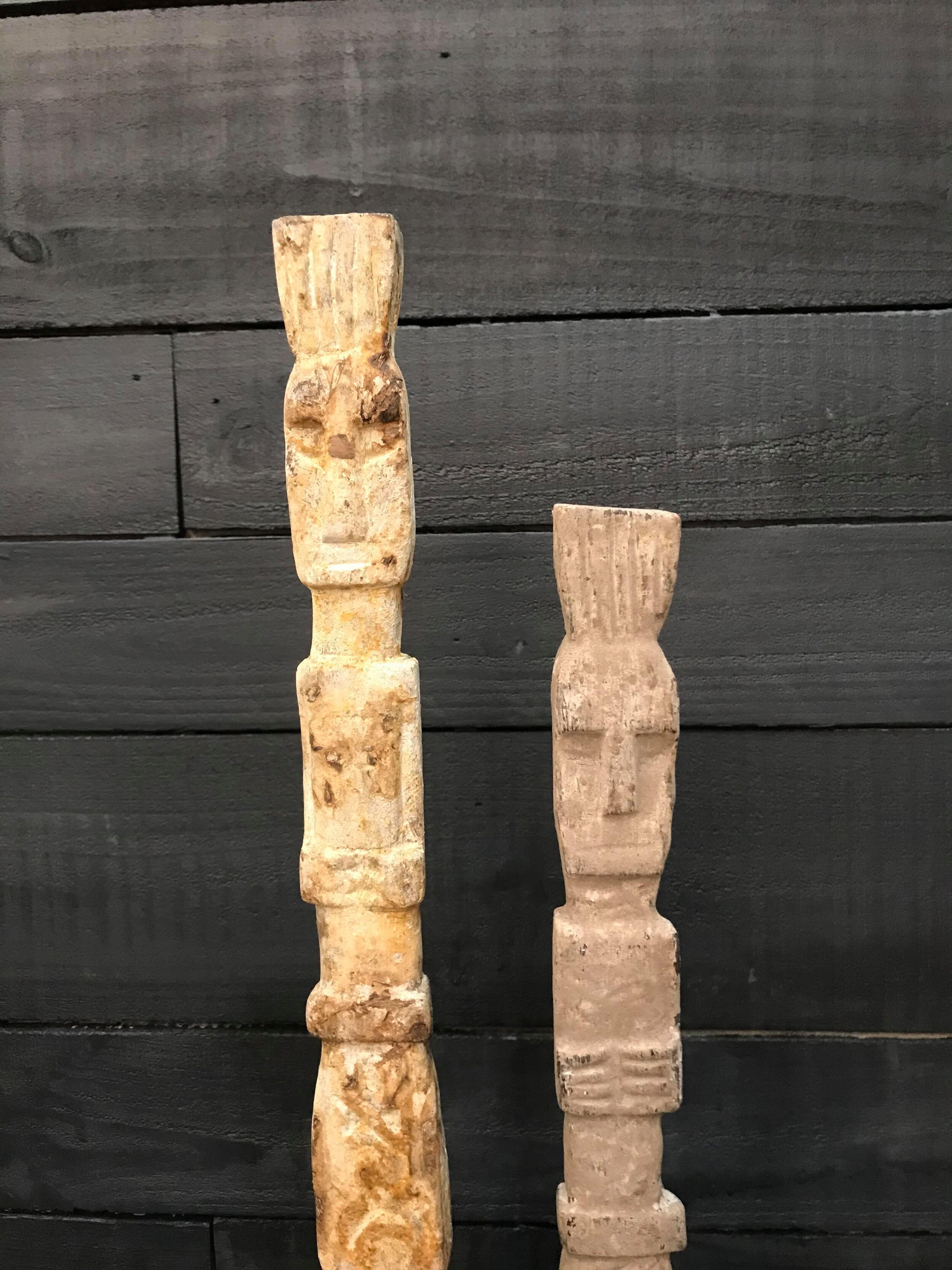 Long Warm Wooden Man Statues