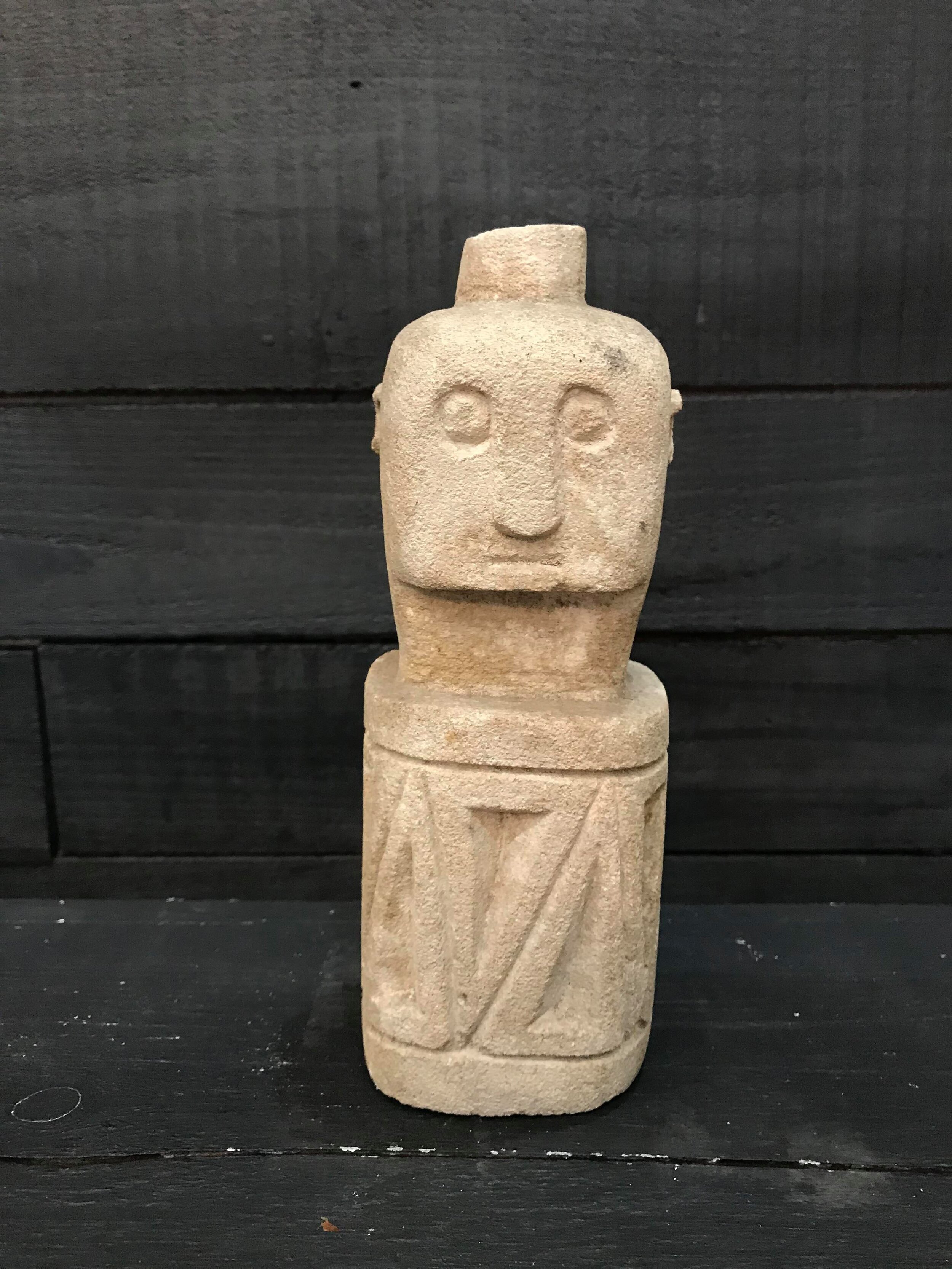 Hand-cut Stone Mid-Man Statue 024
