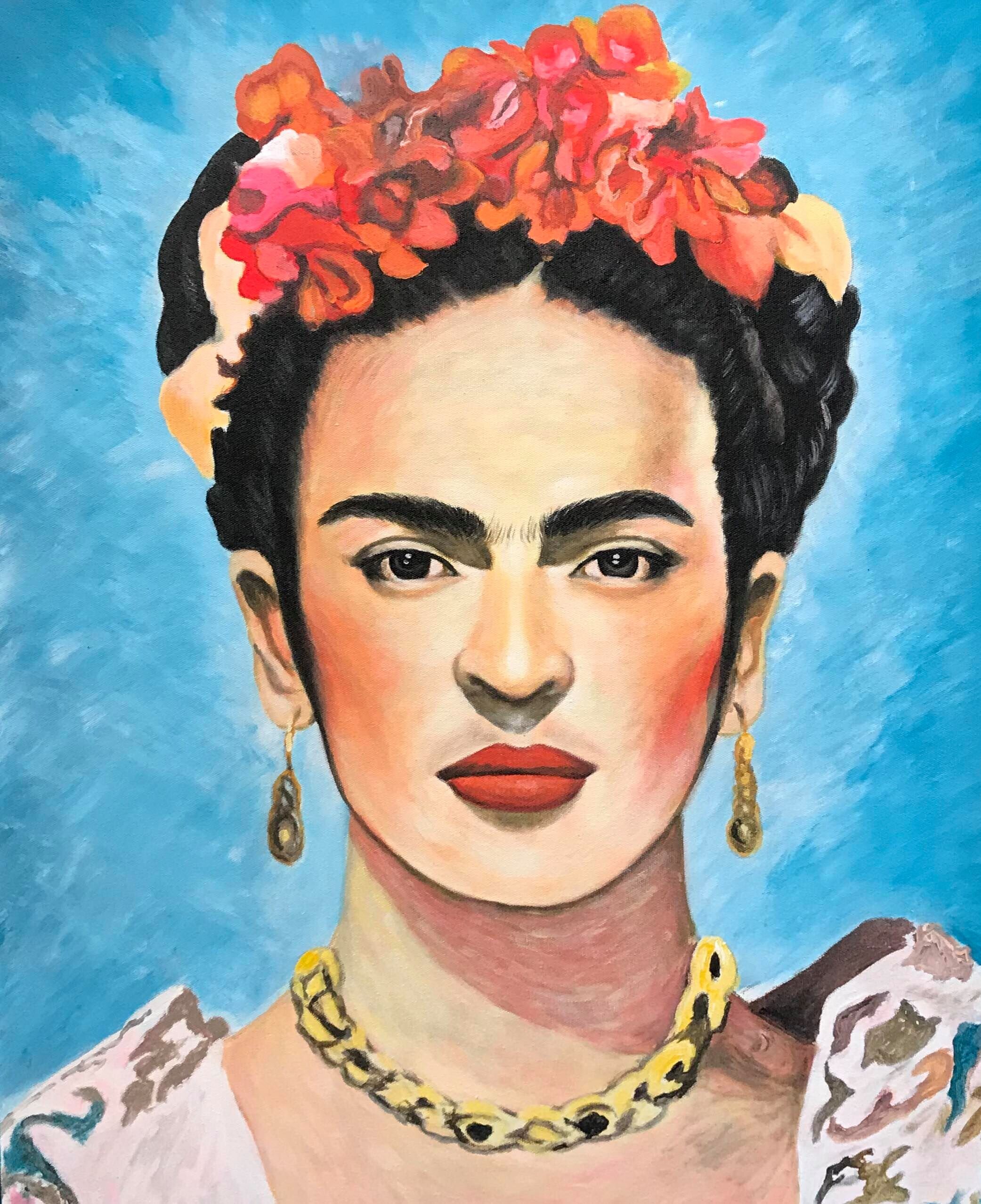 Frida Painting - Hand Painted Acrylic on Canvas