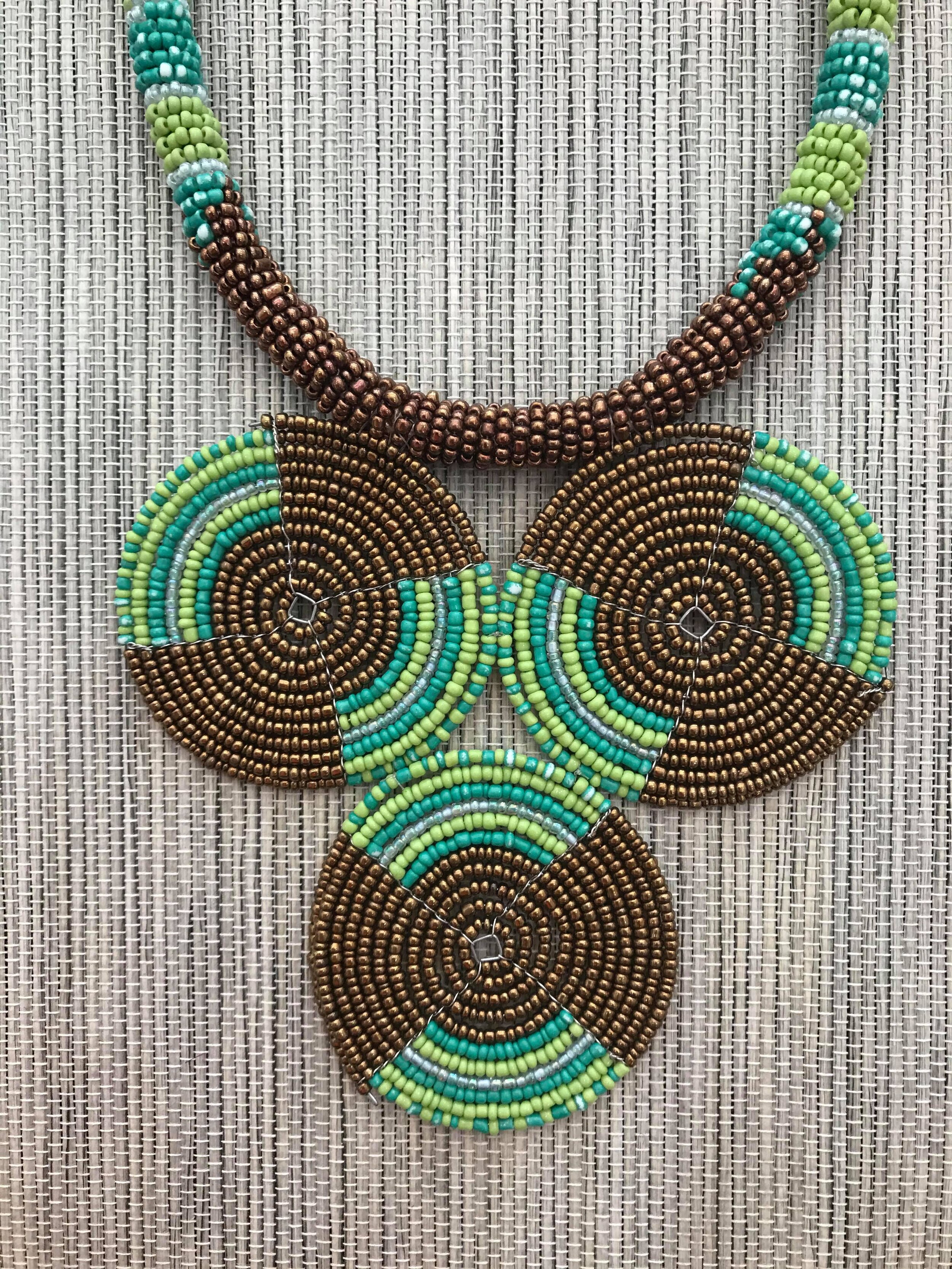 Afric Necklace Green