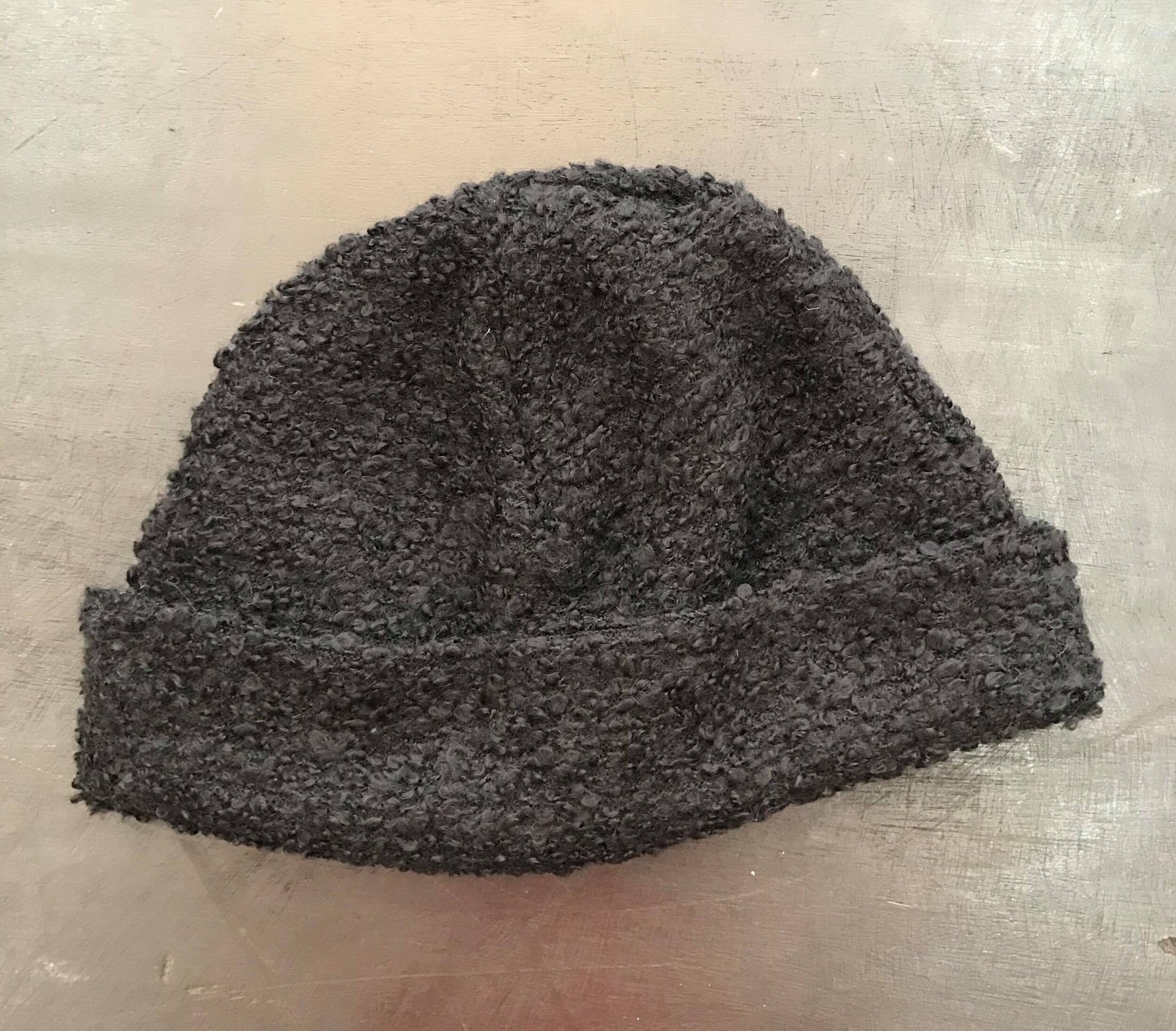 Black Boucle Beanie