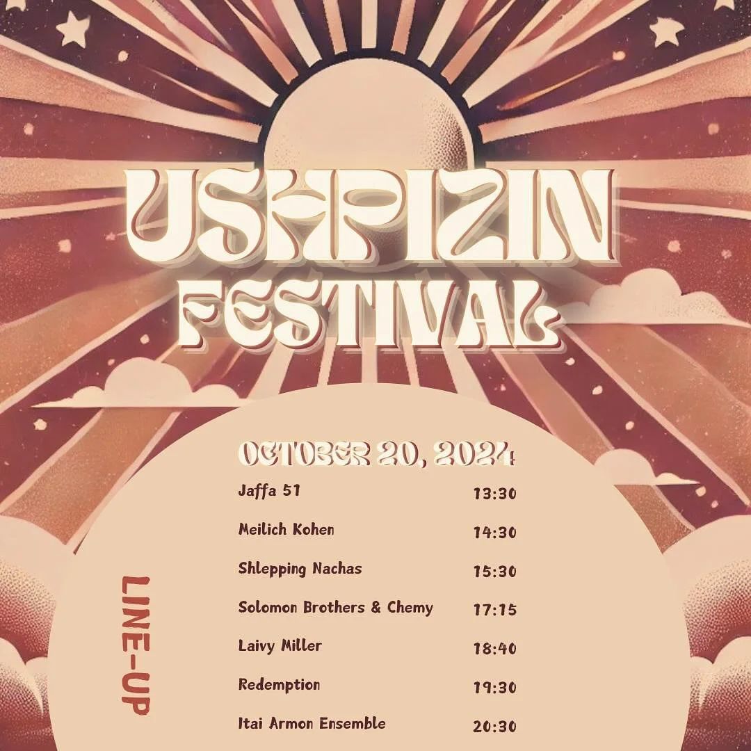 Excited to share the full lineup &amp; times for Ushpizin Festival!!

Grab your tickets before they&rsquo;re gone 😎!