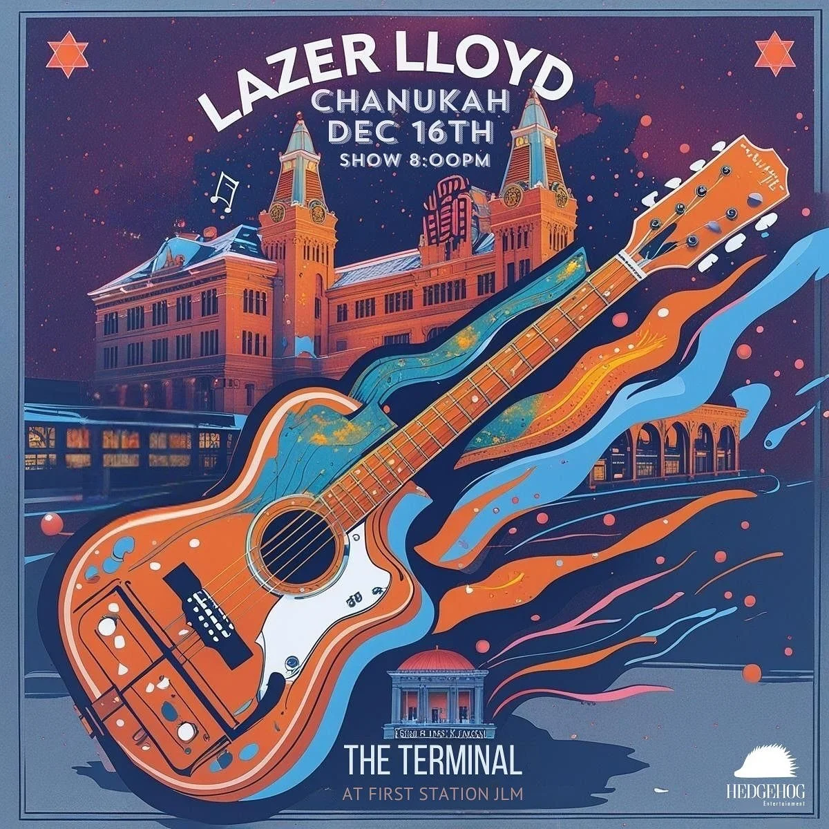 Can&rsquo;t wait to celebrate Chanukah with Lazer Lloyd on Tuesday right here in Jerusalem at The Terminal by the First Station!
