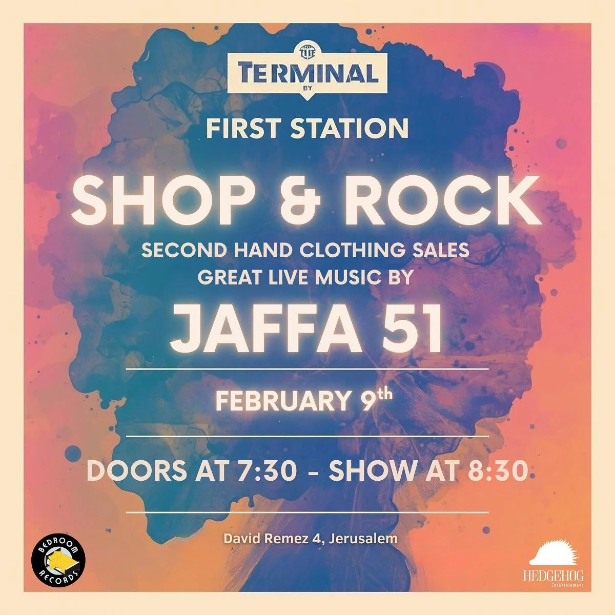 Super excited for our next installment of Shop + Rock with @jaffa51_il ! Join @nachlabedroomrecords for amazing clothes &amp; some Jamz you won&rsquo;t forget at The Terminal by @firststation tomorrow, Feb 9th!