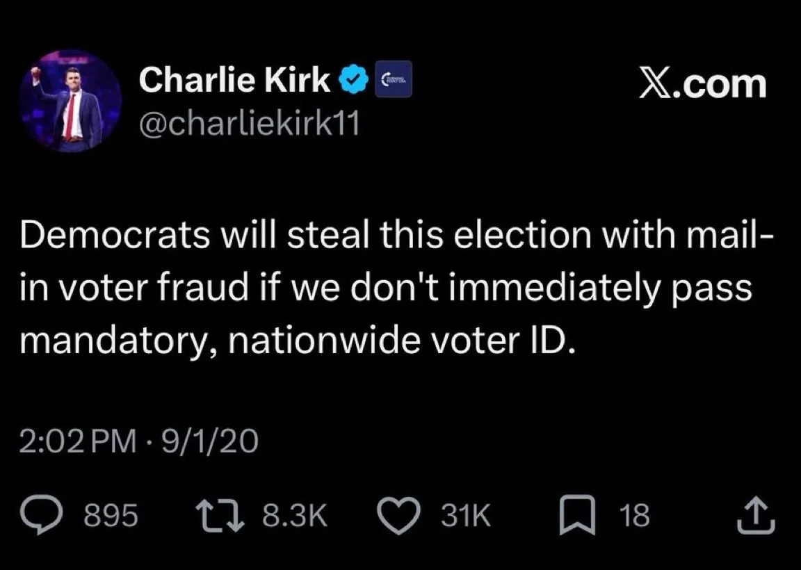 Charlie Kirk in September 2020: