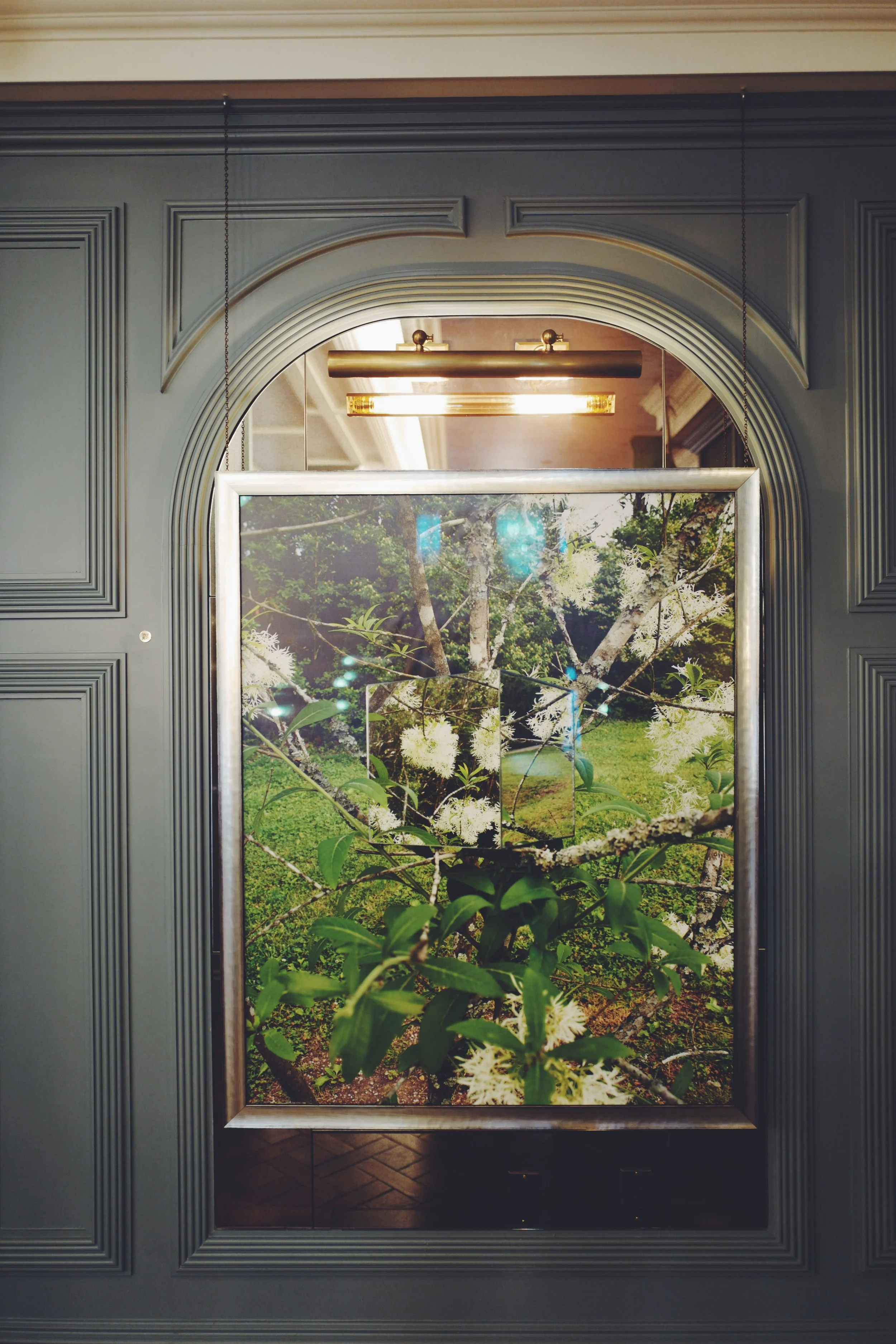 “Telegraph Reflected” in the Walker Salon ballroom in the permanent collection at the Ned’s Club, Washington, D.C.