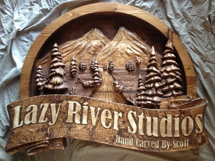 Handmade Wood Signs, Studio Signs, Shop Signs, Carved Wooden Signs by Fox Wood Signs