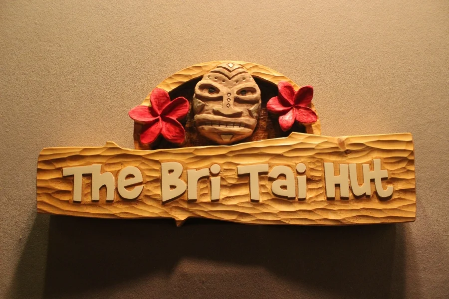 Tiki Bar signs by Fox Wood Signs