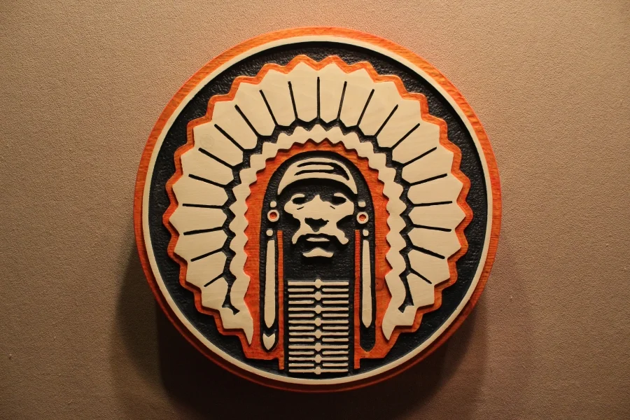 mascot signs, logo signs, hand carved wood signs by Fox Wood Signs