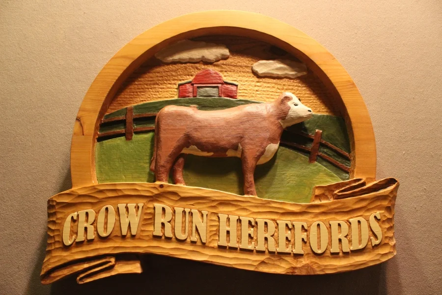 Cow farm signs by Fox Wood Signs