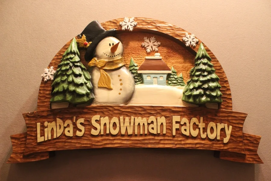 Christmas signs, snowman signs by Fox Wood Signs