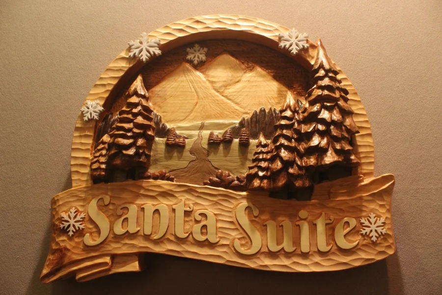 Hand Carved Santa signs, Christmas signs by Fox Wood Signs