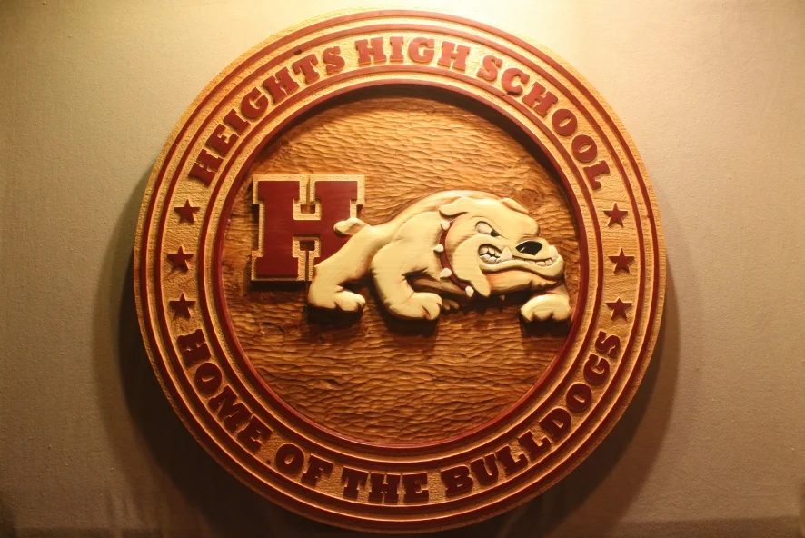 Bulldog signs, High School Signs, Mascot signs by Fox Wood Signs
