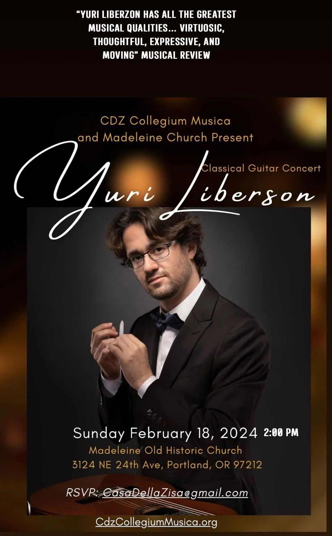 Concert at the CDZ Collegium Musica and Madeleine Church of Portland, Oregon