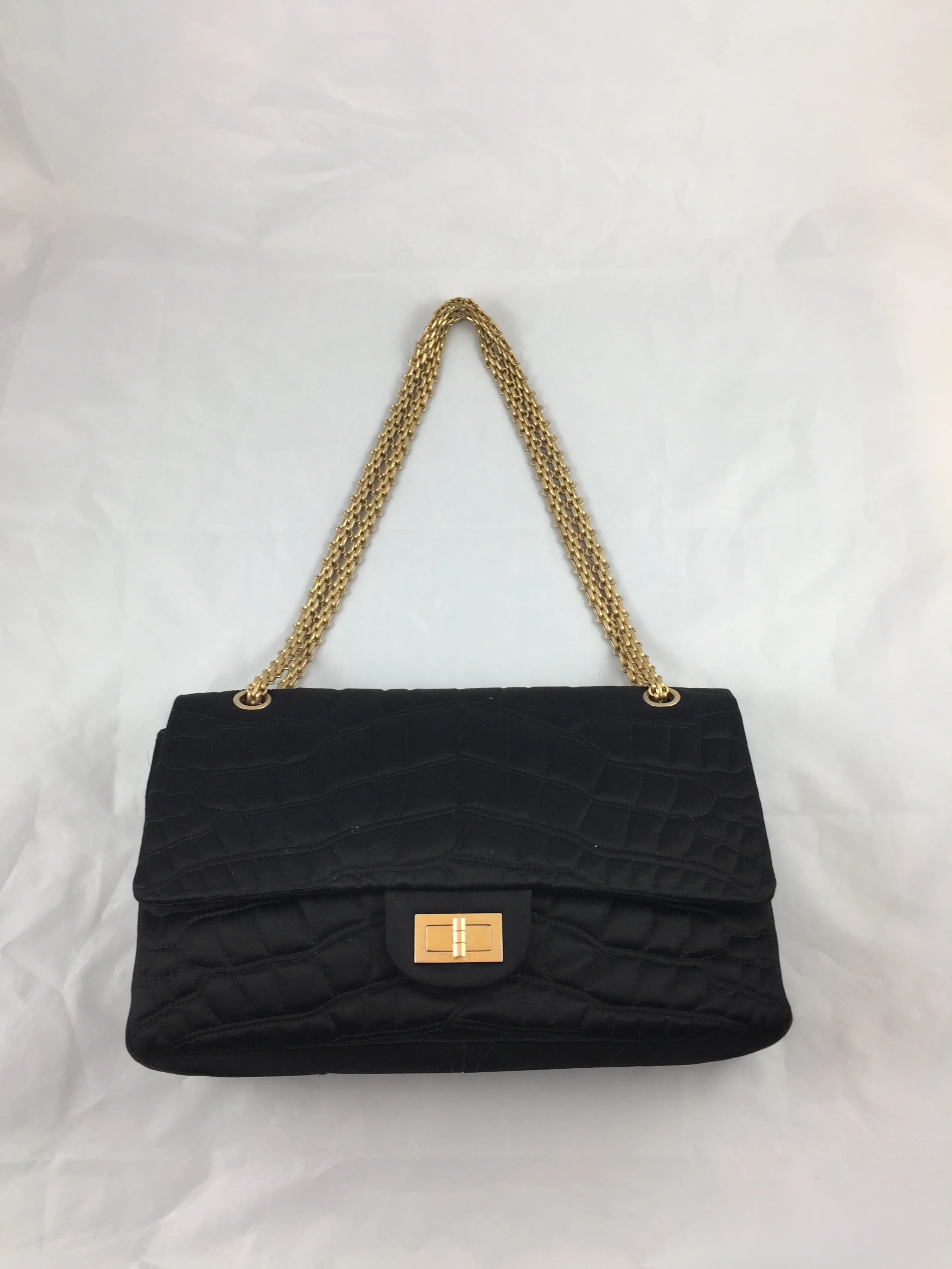 Chanel Silk Jumbo Double Flap