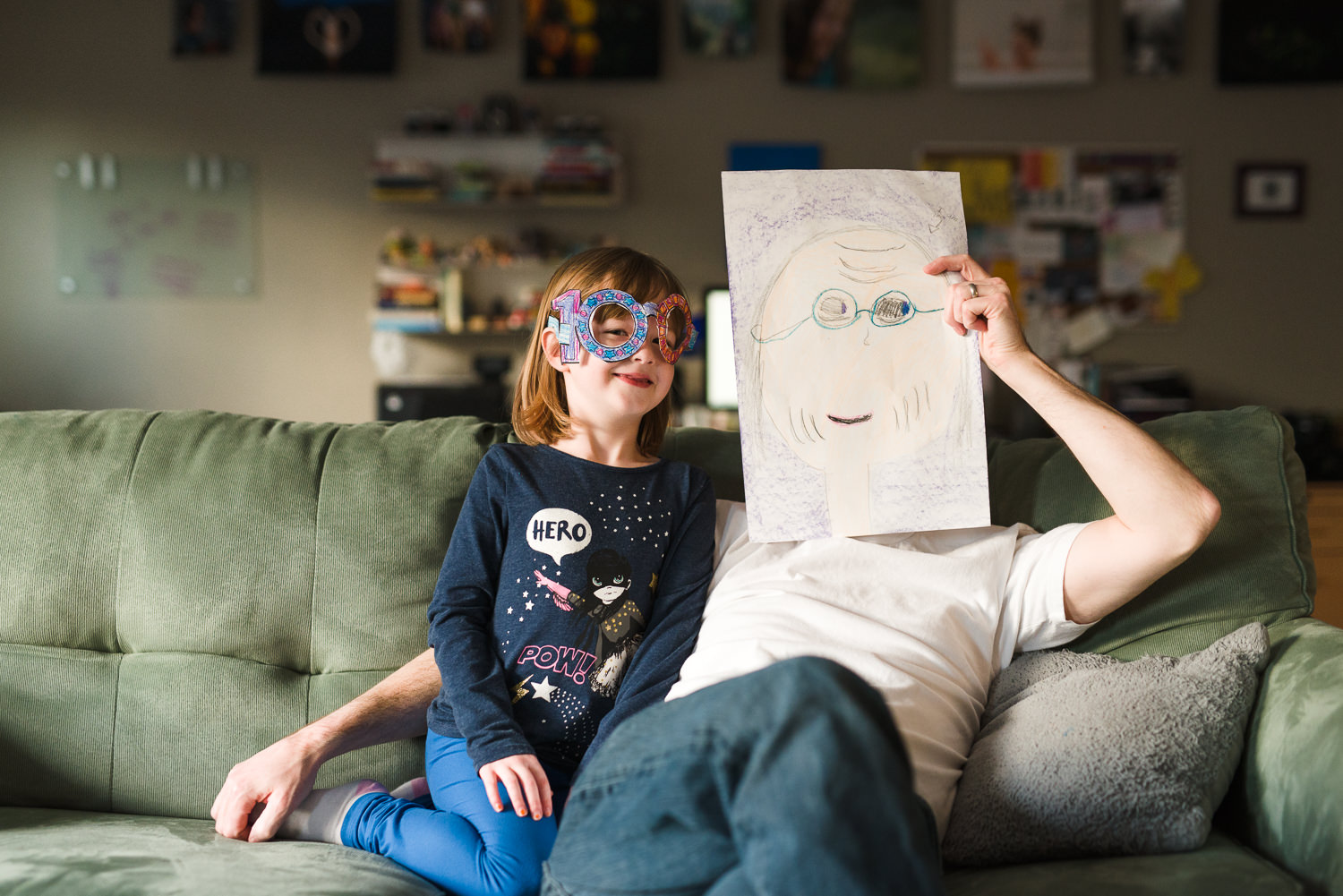 100 days of school drawing with dad