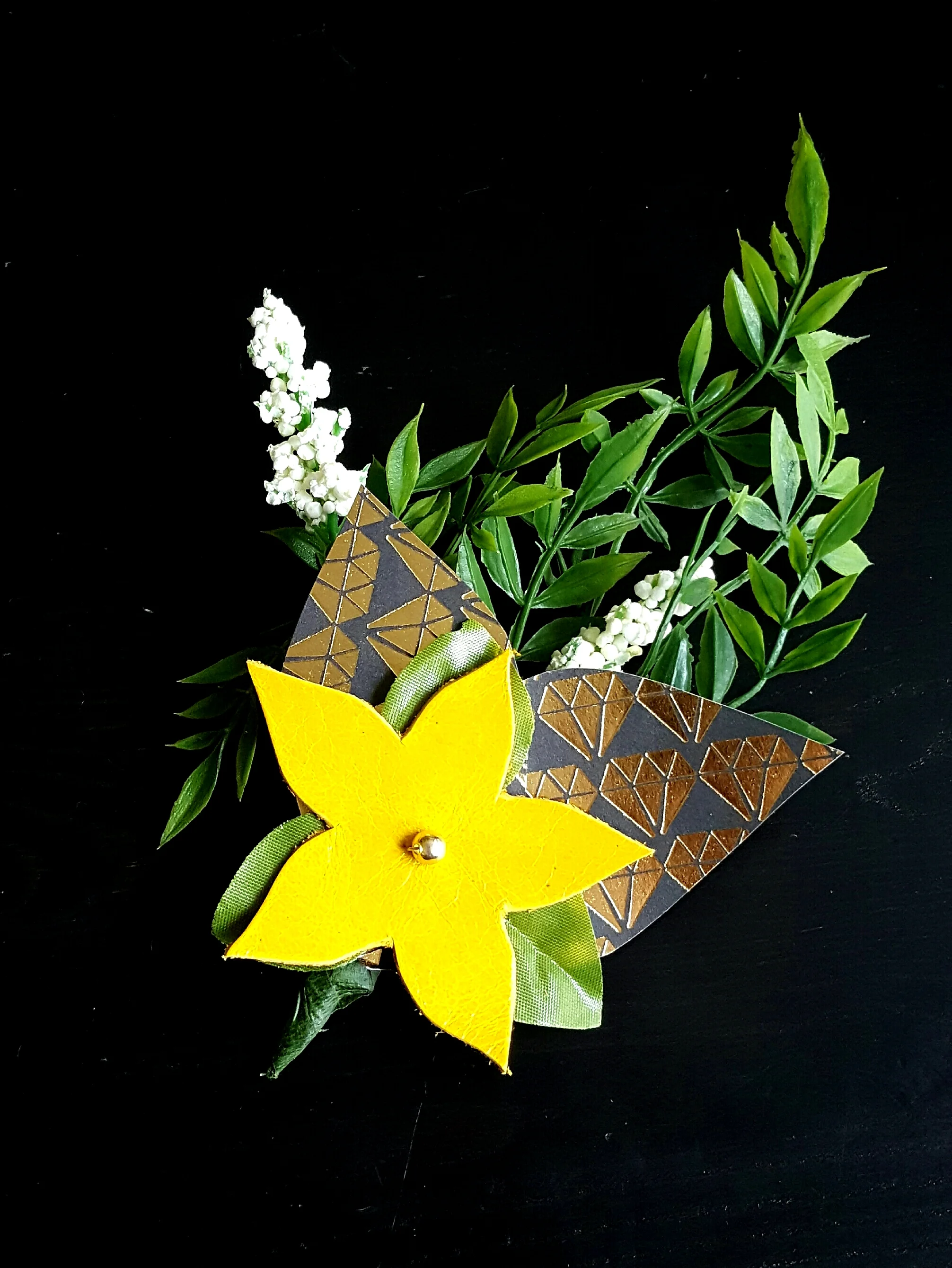 Leather Boutonniere