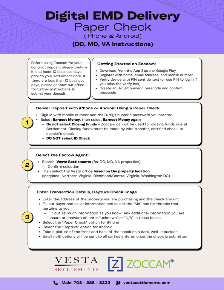 Emd Check Digital EMD Delivery — Vesta Settlements