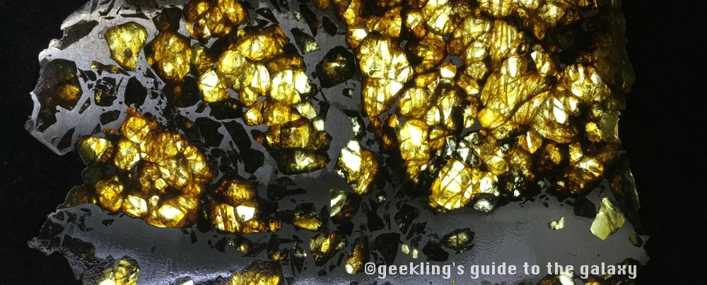 Example of a pallasite meteorite.