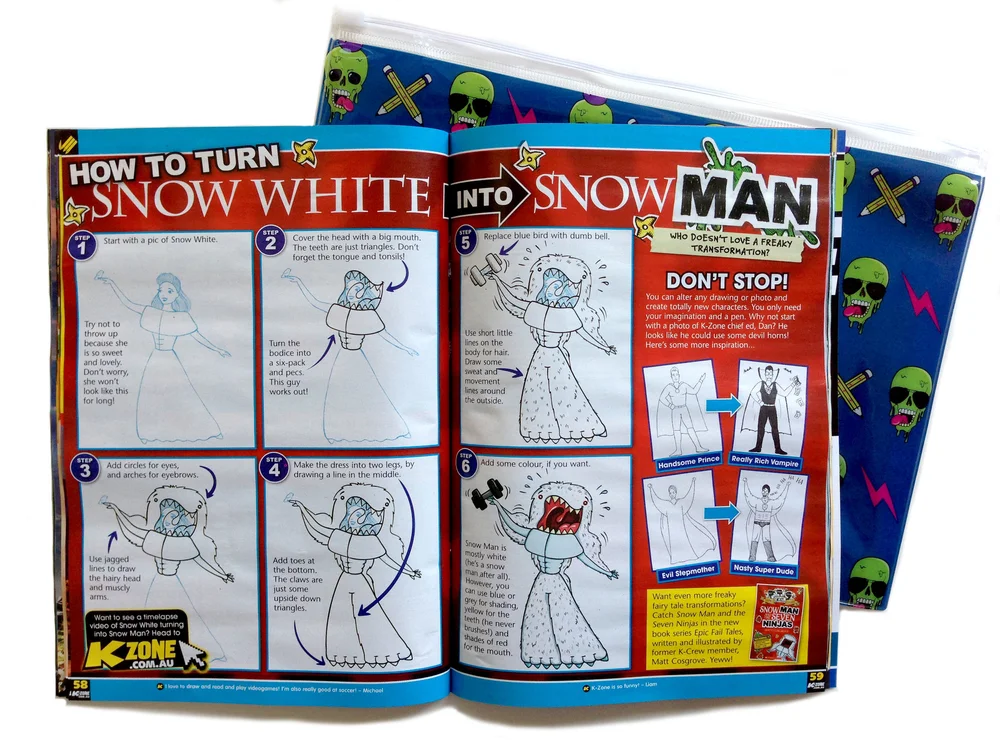 How To Turn Snow White Into Snow Man As Seen In K Zone Magazine Matt Cosgrove