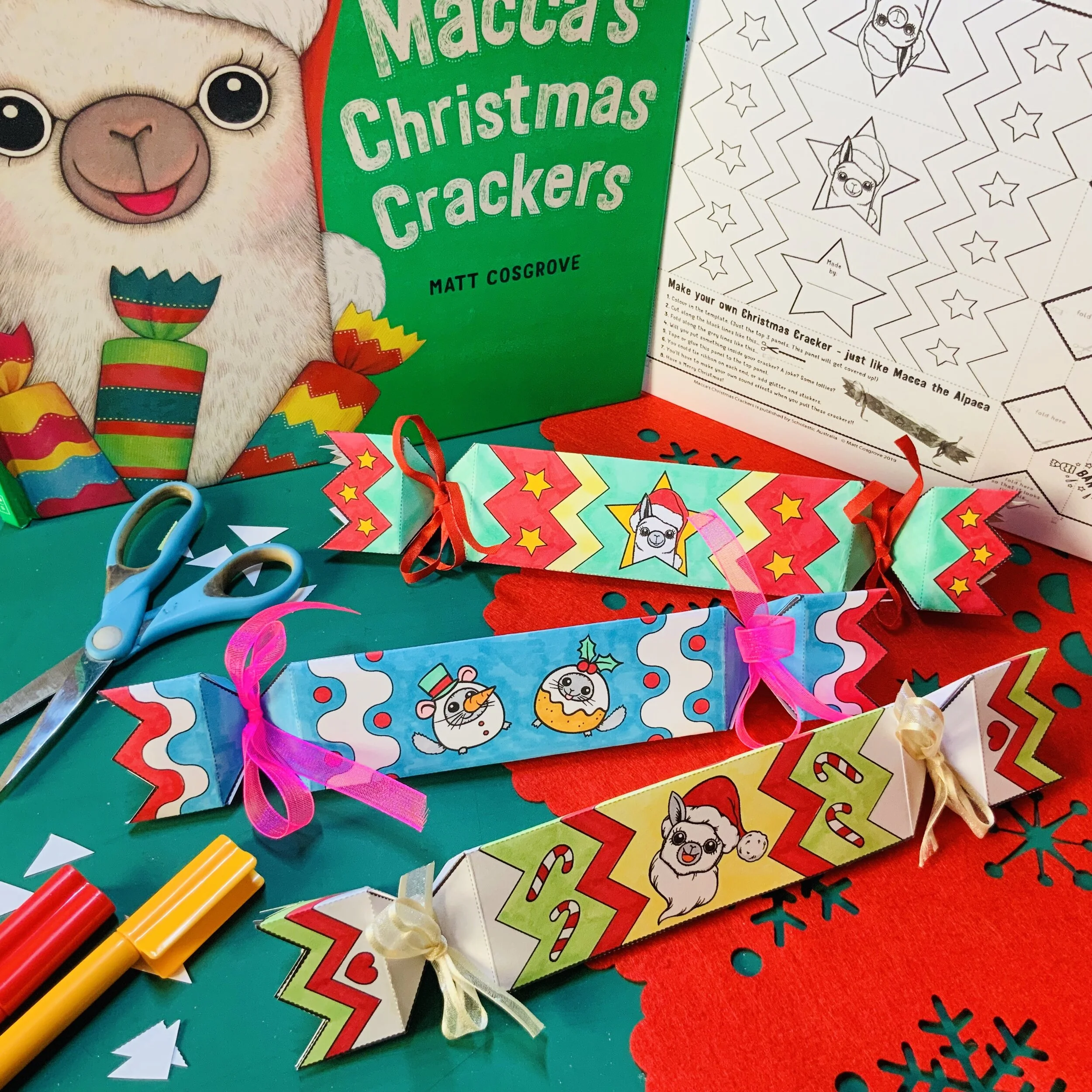 MAKE YOUR OWN CHRISTMAS CRACKERS JUST LIKE MACCA THE ALPACA Matt make-your-own-christmas-crackers-just-like-macca-the-alpaca-matt
