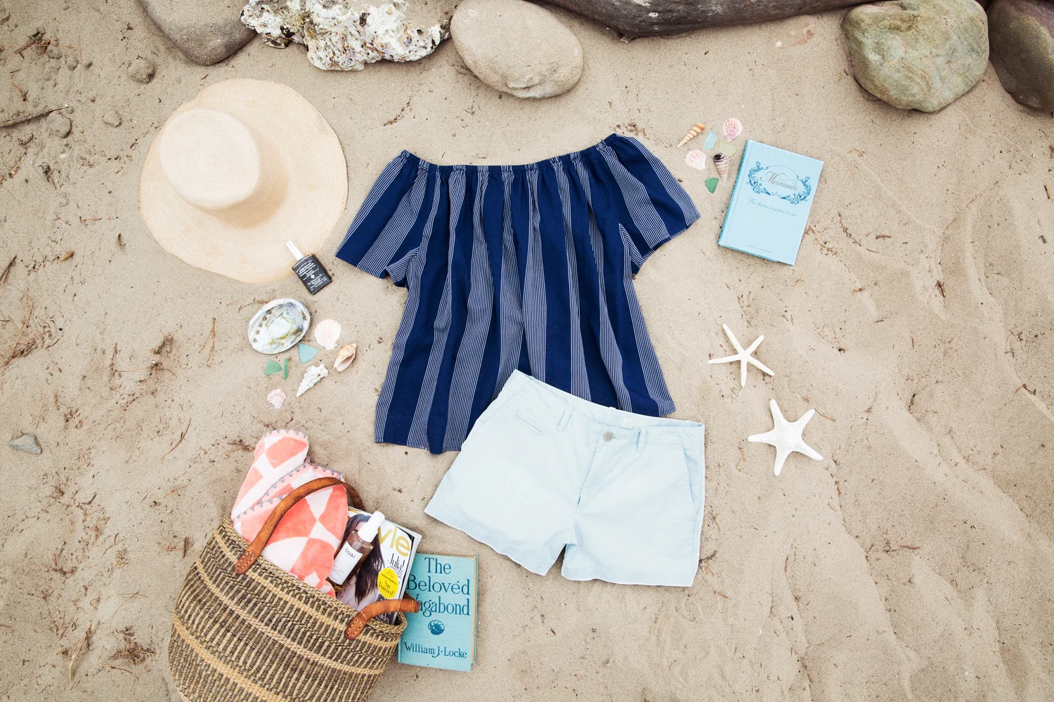  Gap capsule collection by Rocky Barnes, flat lays and on-body wardrobe styled by ModernBoheme 