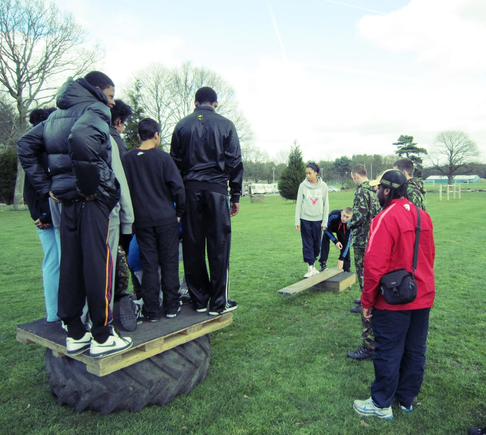 The day we took out a group of youths to do team building activities at the London Army Barracks
