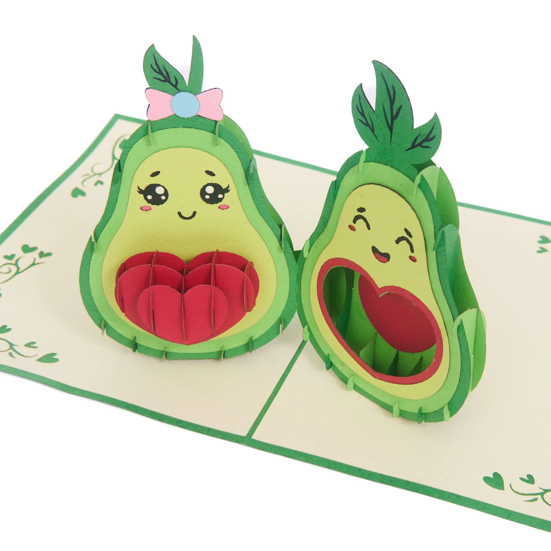 Love Avocado Couple Pop Up Card ~